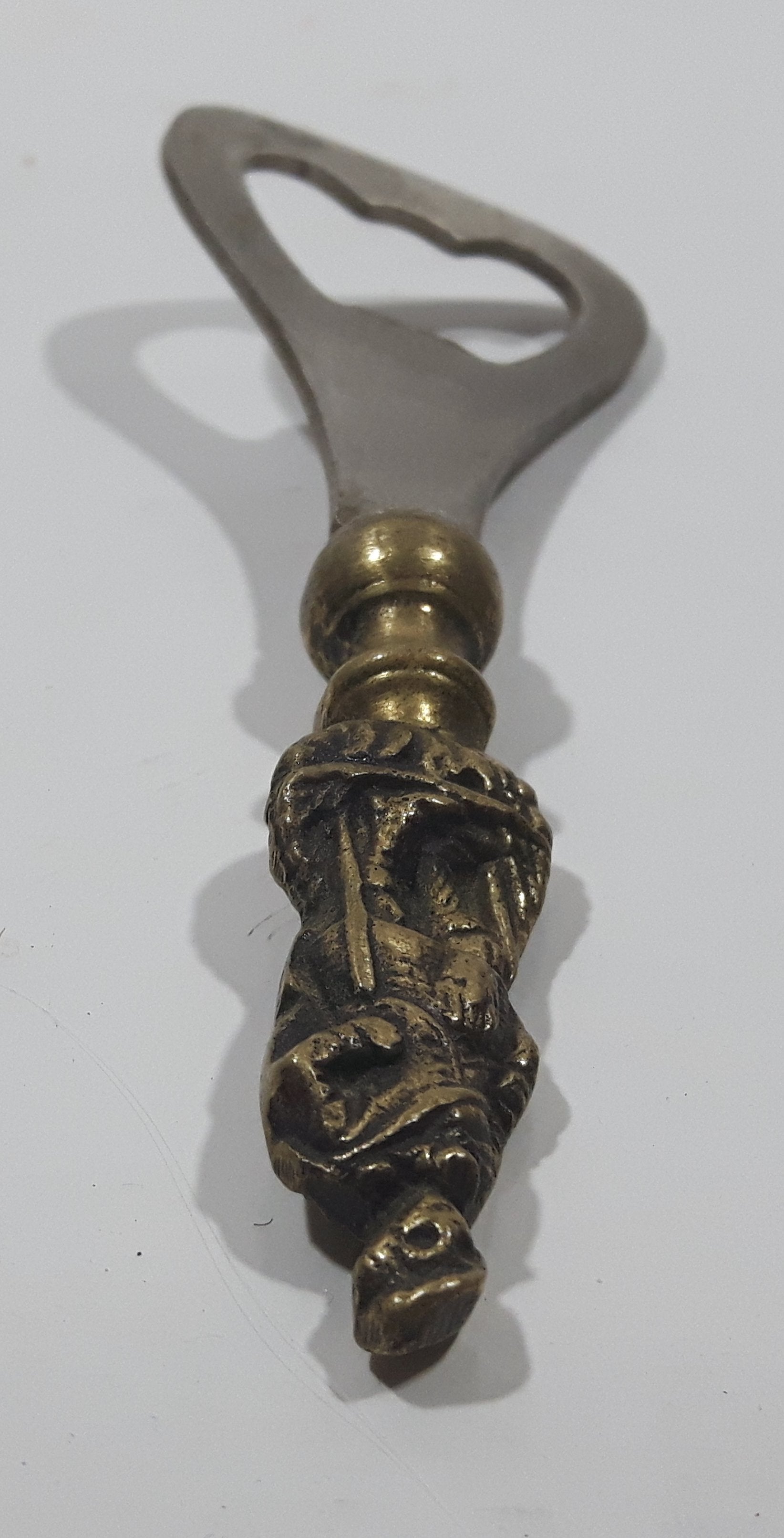 Antique Peerage Man Figural Brass Metal Bottle Opener Made in England Pat No. 466444 Pat No. 812222 6
