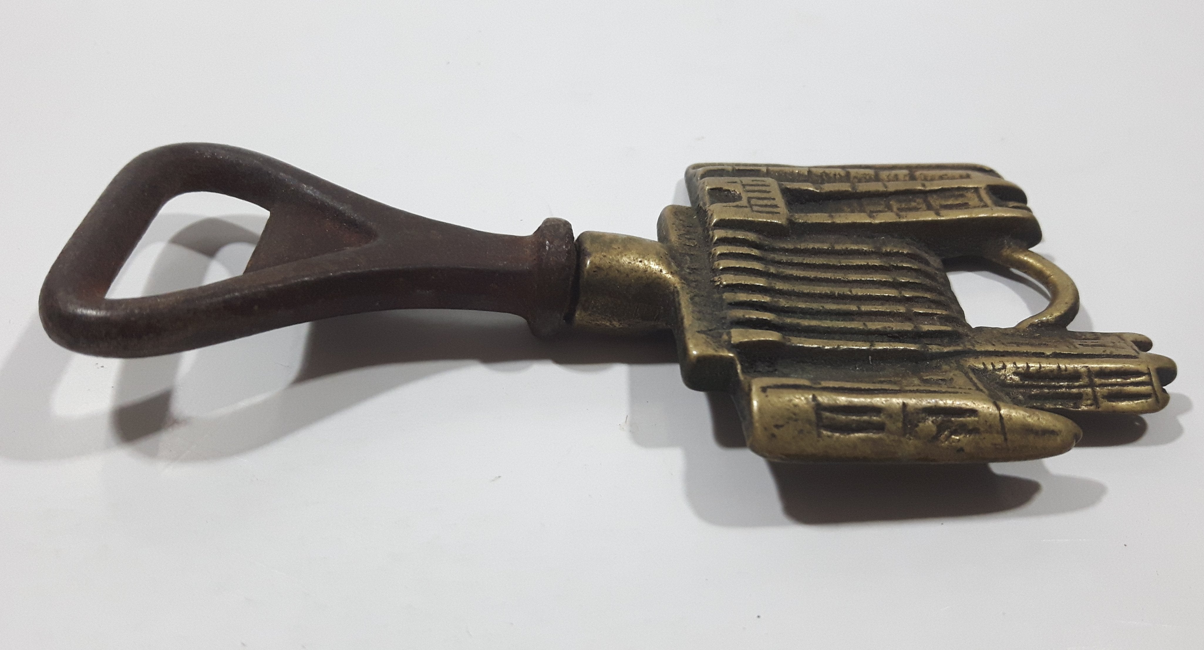 Antique Canterbury Castle Brass Metal Bottle Opener Made in England 5