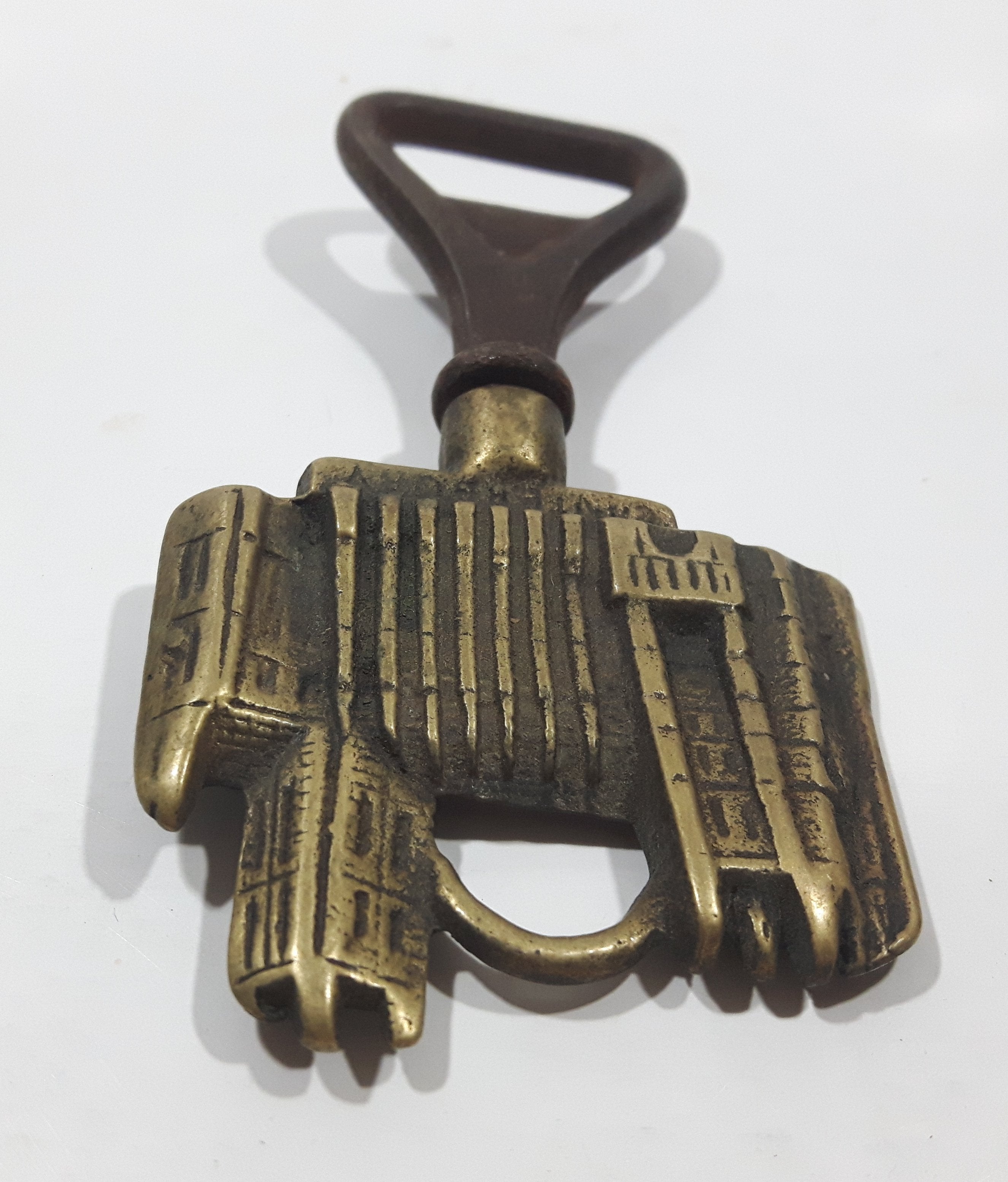 Antique Canterbury Castle Brass Metal Bottle Opener Made in England 6