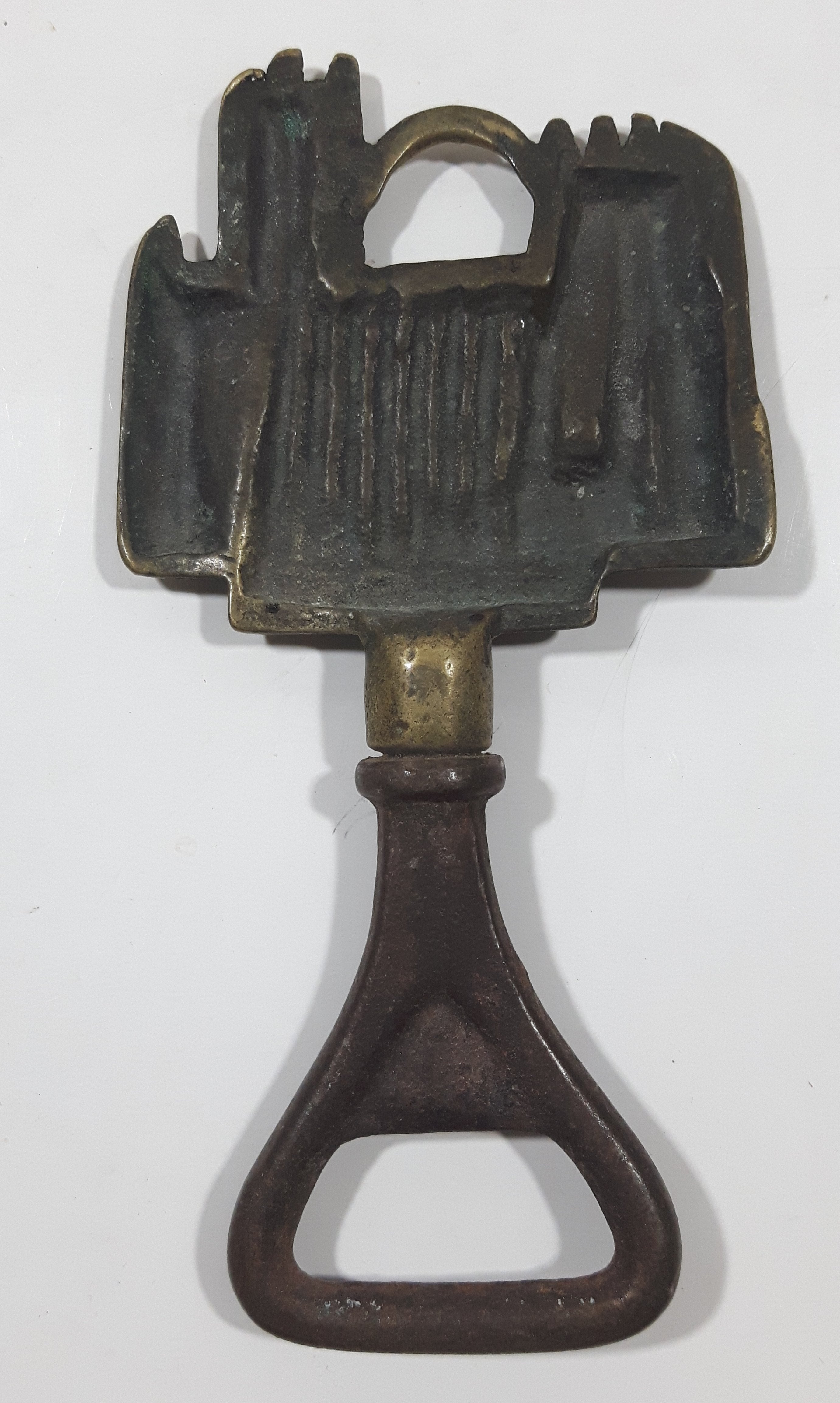 Antique Canterbury Castle Brass Metal Bottle Opener Made in England 8