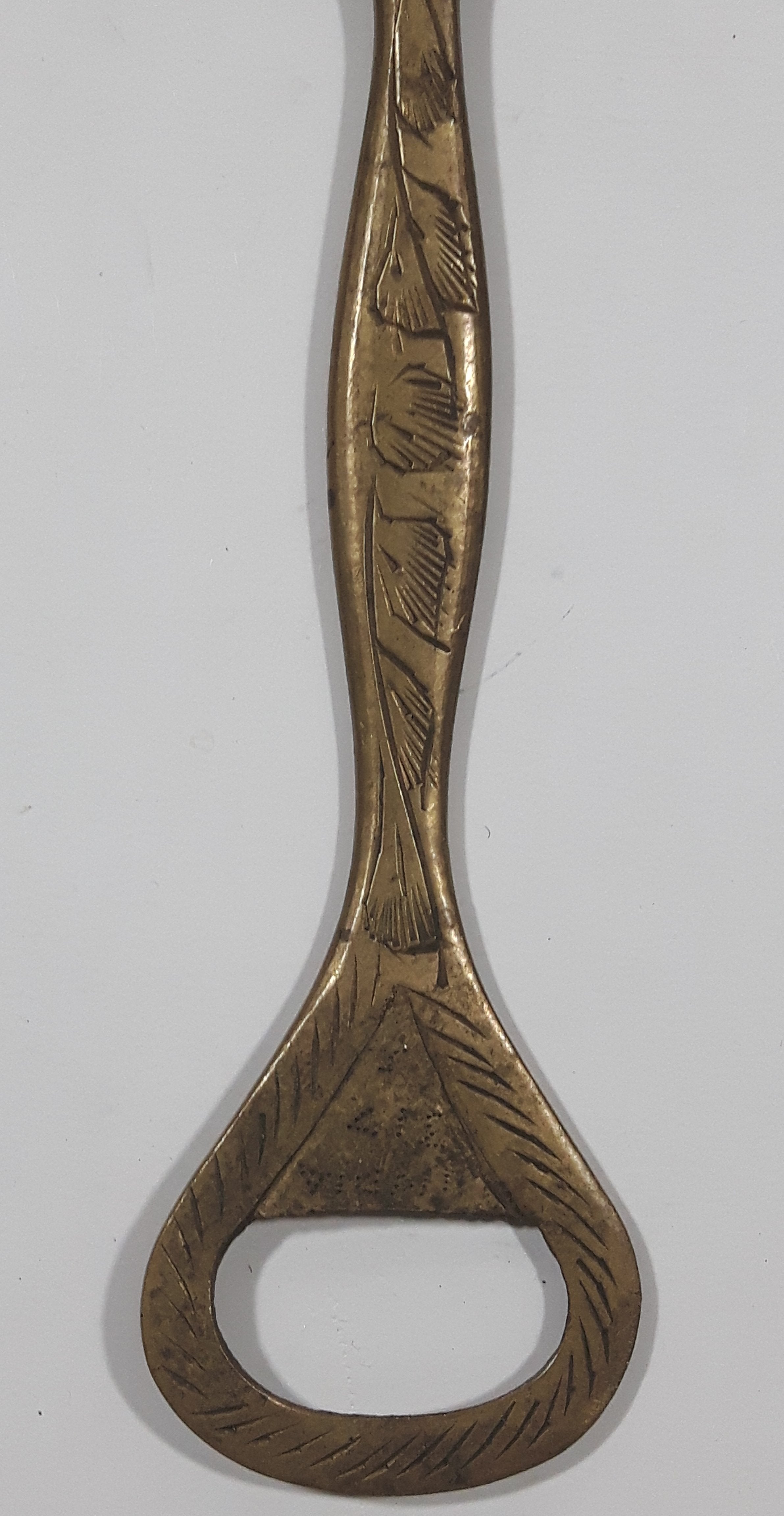 Antique Hammer Ice Pick Engraved Solid Brass Metal Bottle Opener 10
