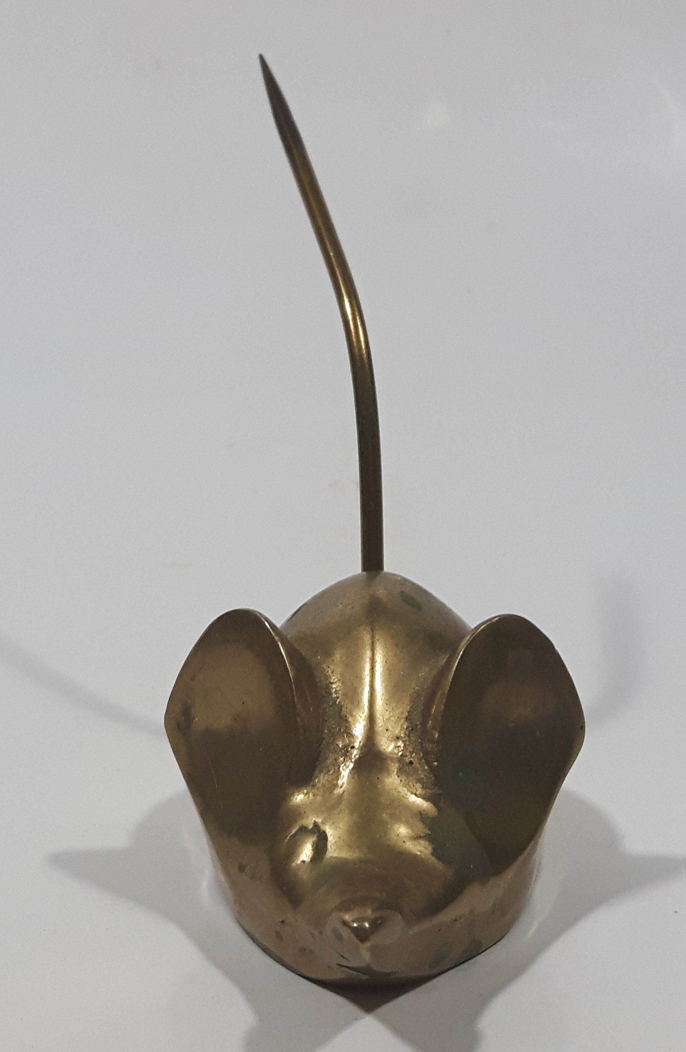 Vintage Brass Mouse Ring Holder Receipt Holder 3