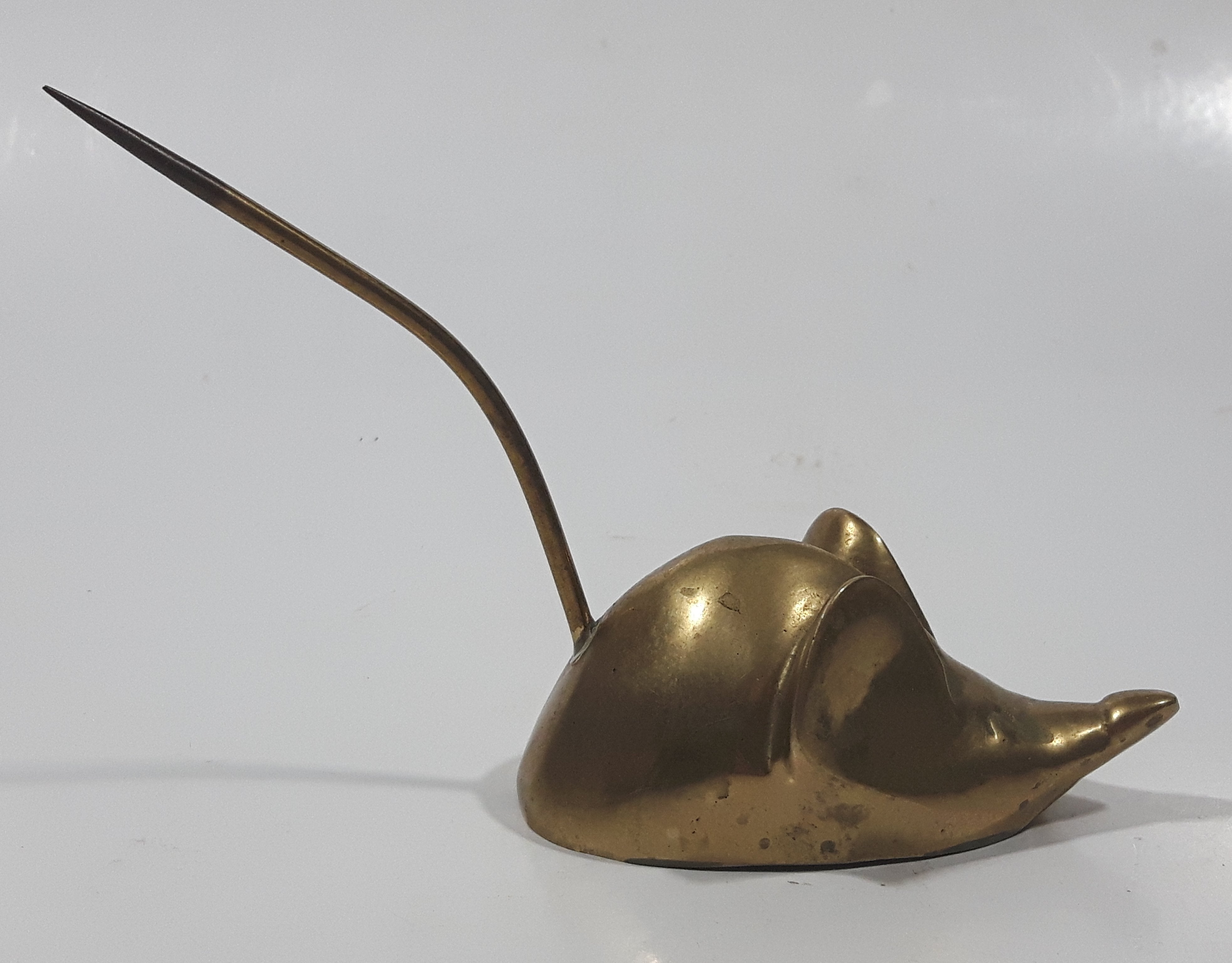 Vintage Brass Mouse Ring Holder Receipt Holder 5