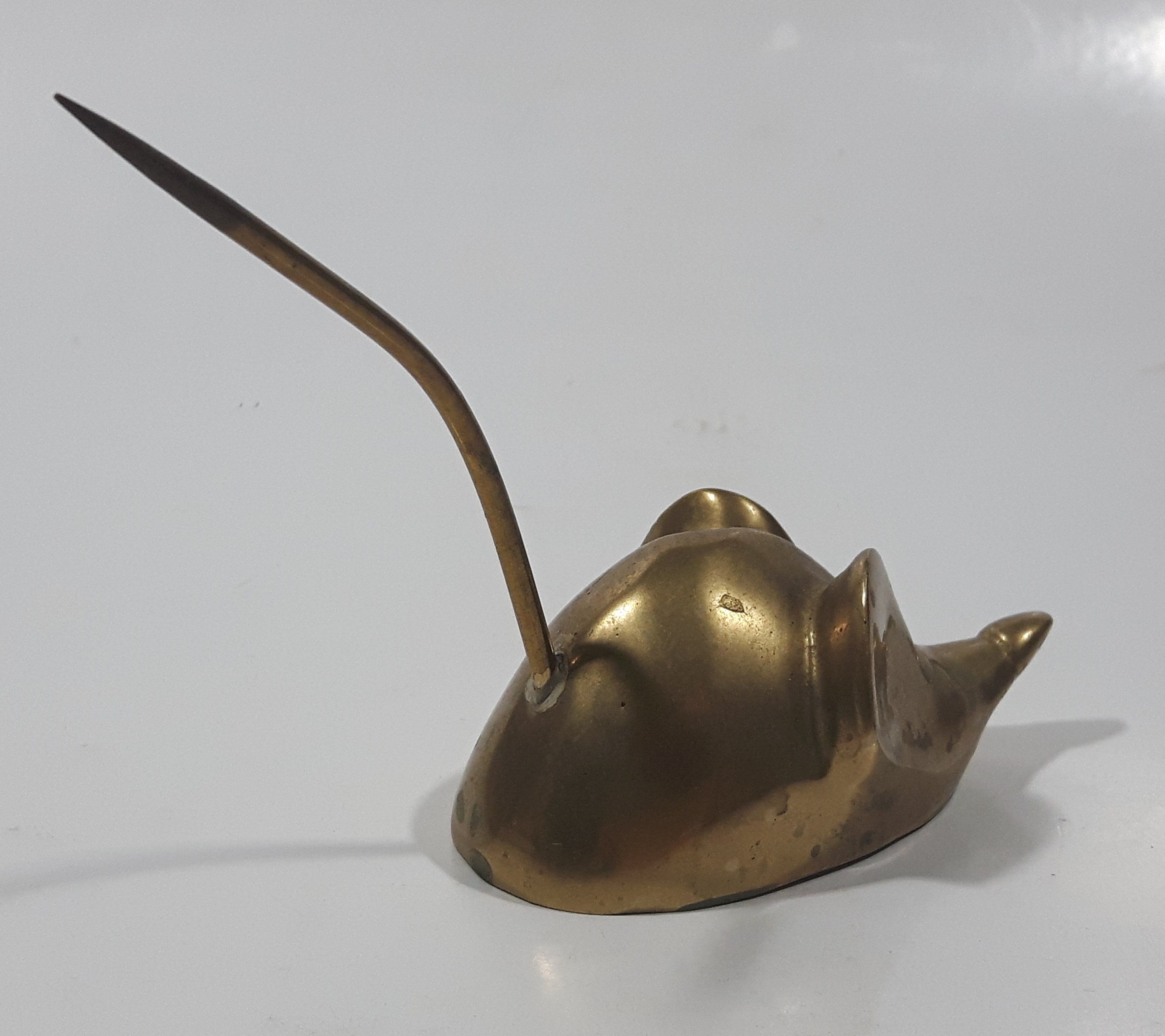 Vintage Brass Mouse Ring Holder Receipt Holder 6