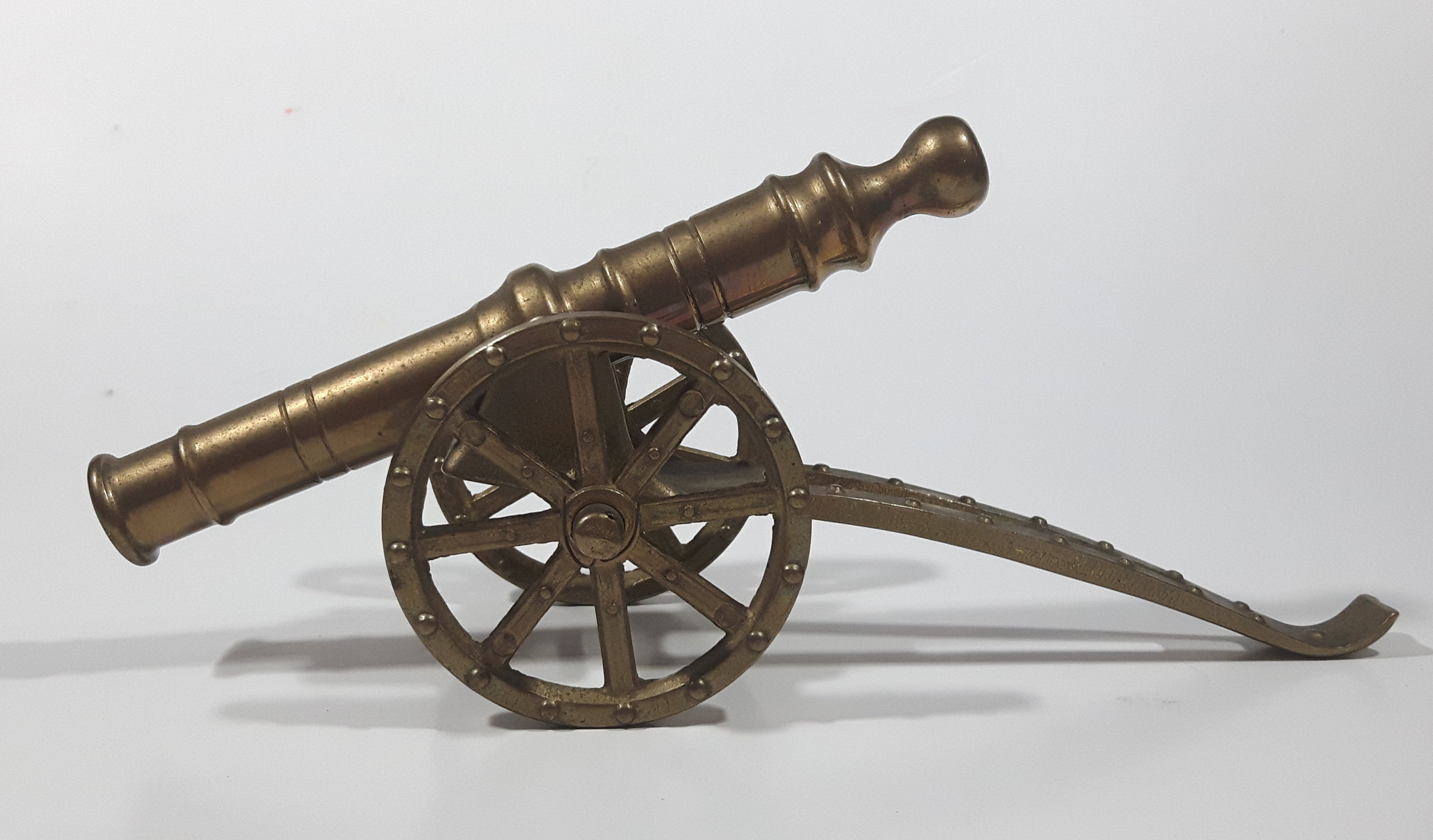 Vintage Civil War Style Field Cannon 9" Long Brass Model 2