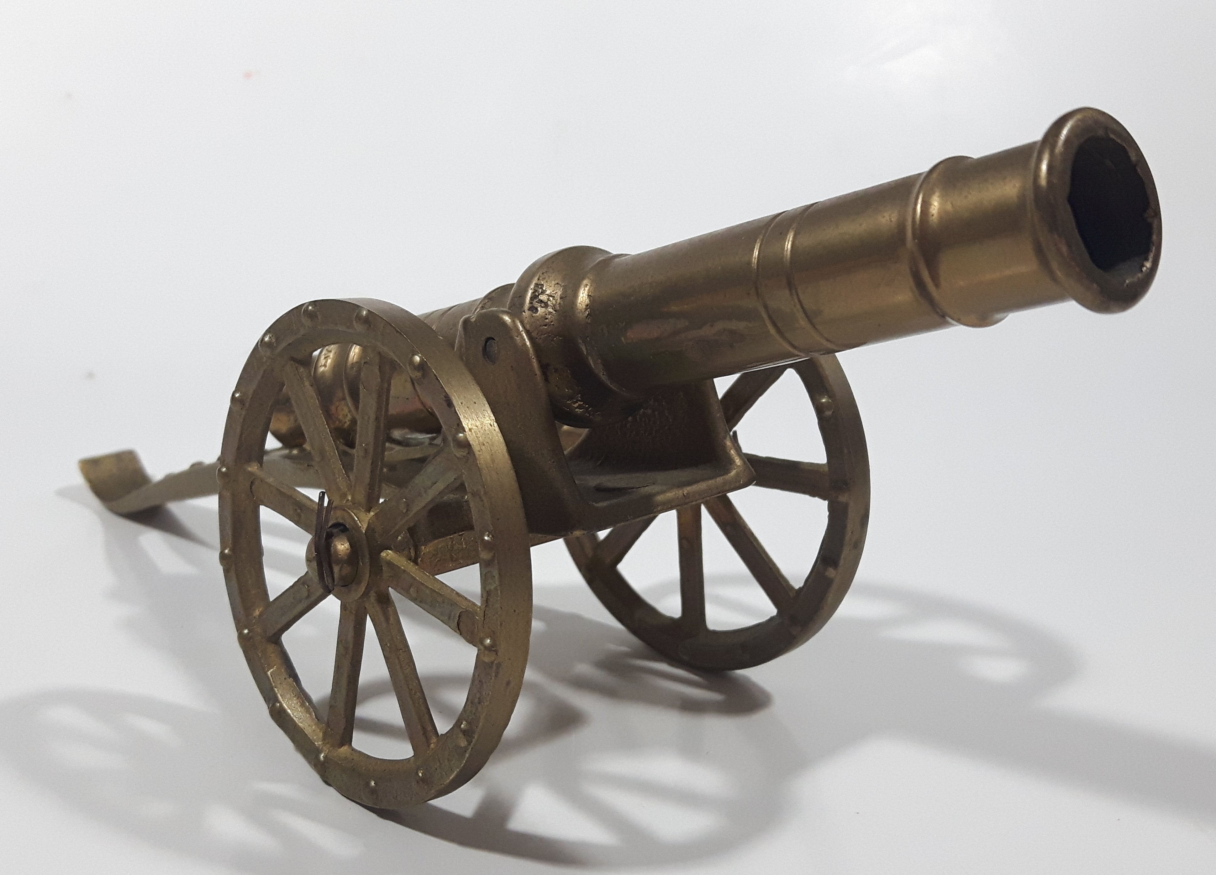 Vintage Civil War Style Field Cannon 9" Long Brass Model 5