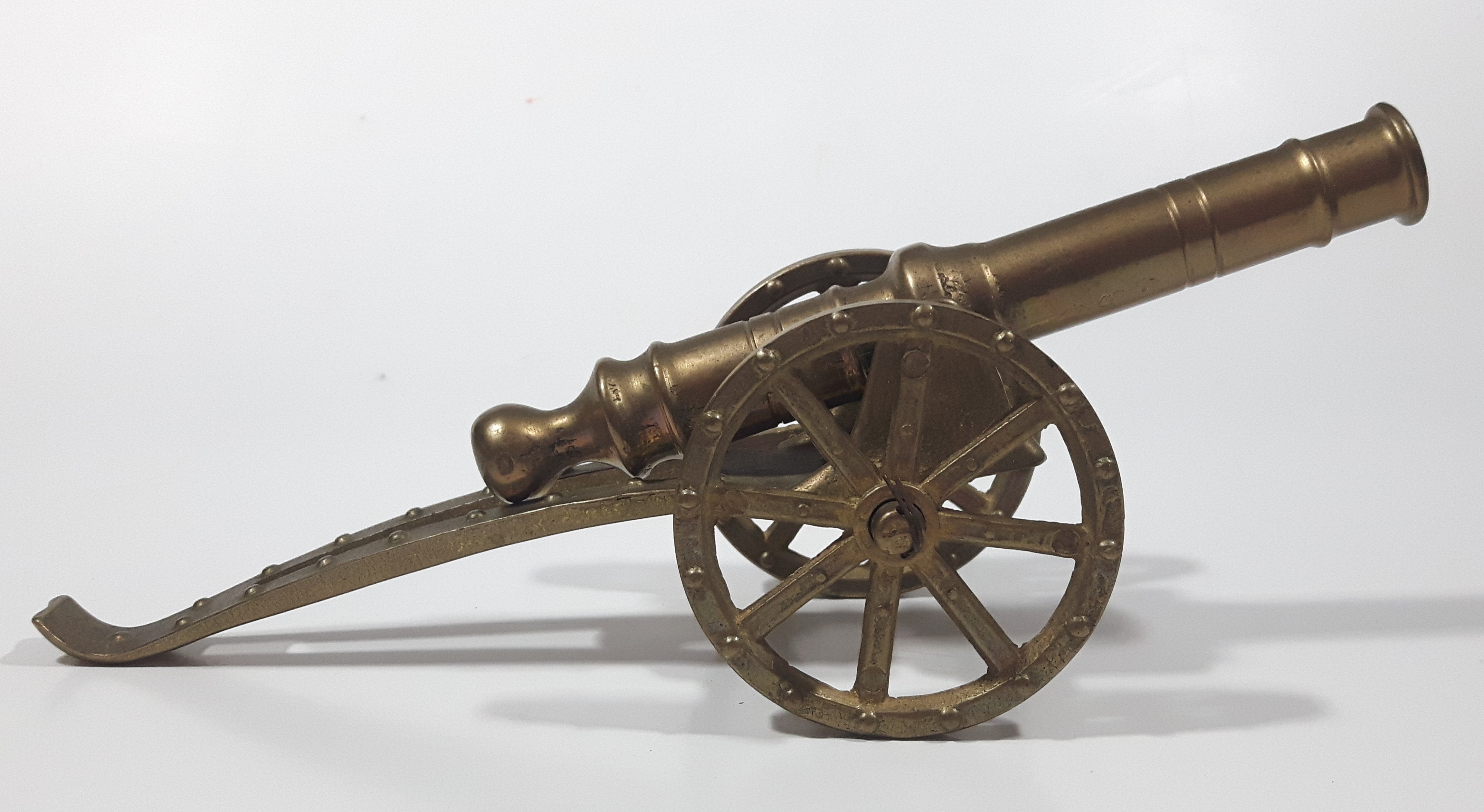 Vintage Civil War Style Field Cannon 9" Long Brass Model 6
