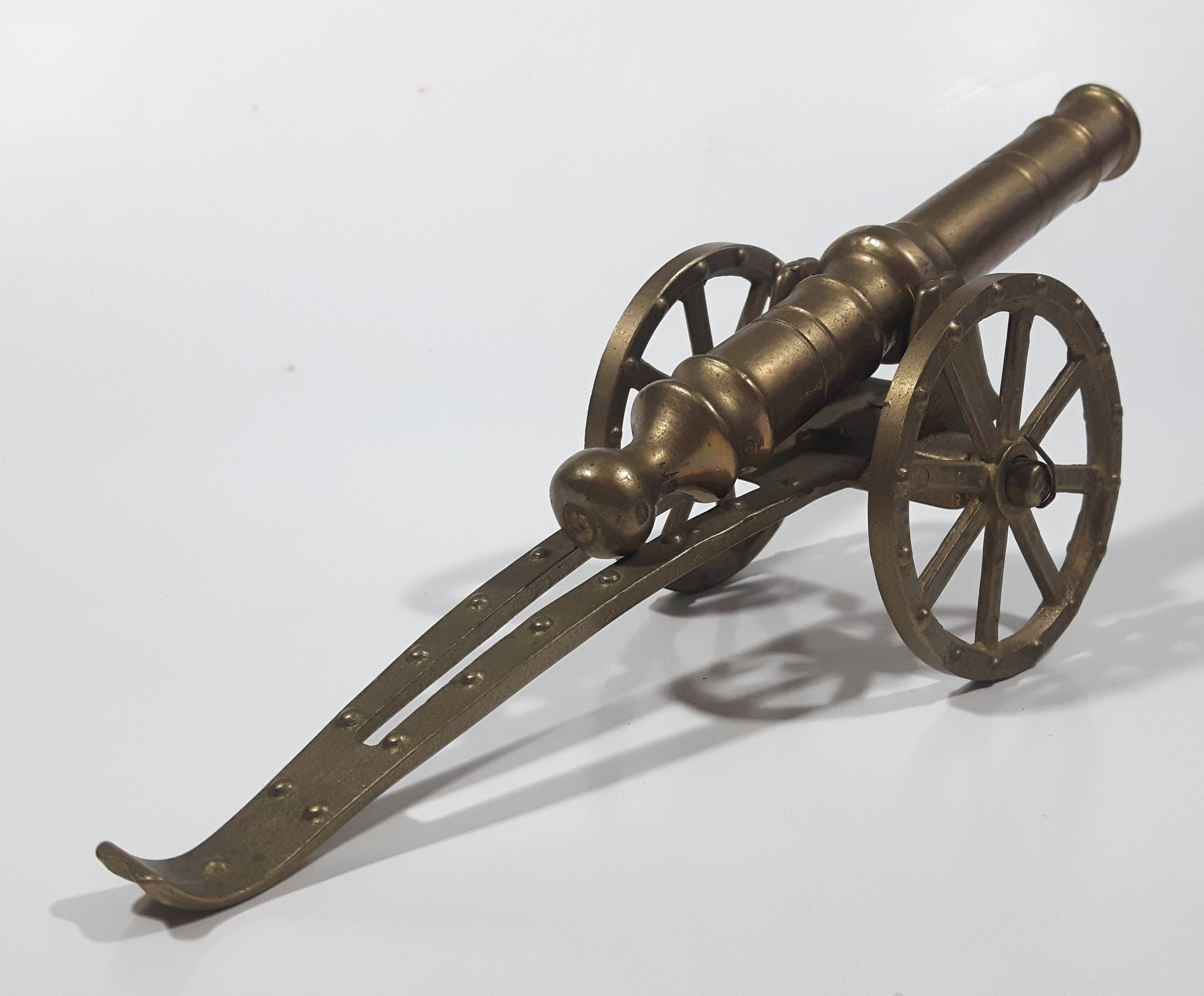 Vintage Civil War Style Field Cannon 9" Long Brass Model 7