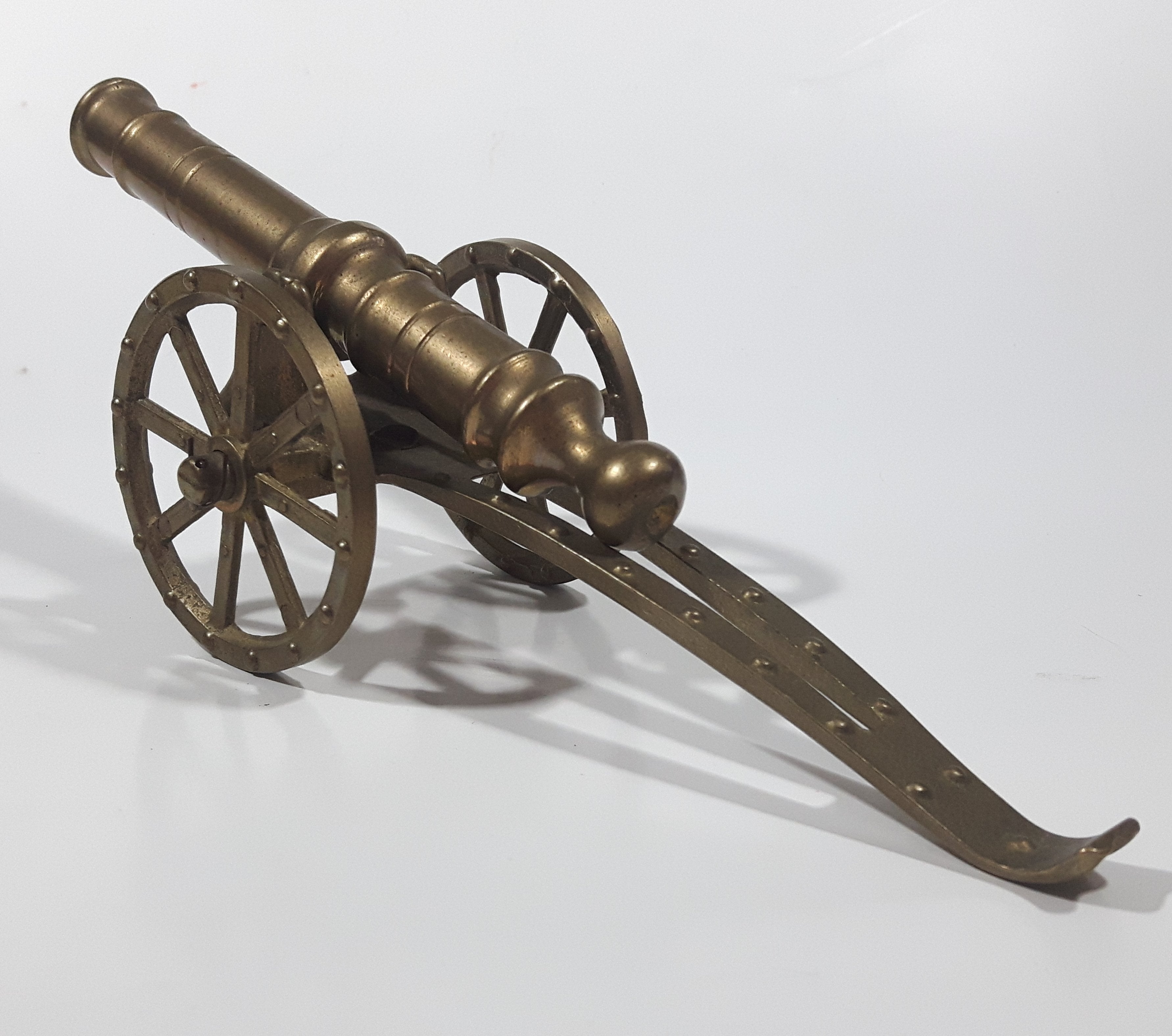 Vintage Civil War Style Field Cannon 9" Long Brass Model 9
