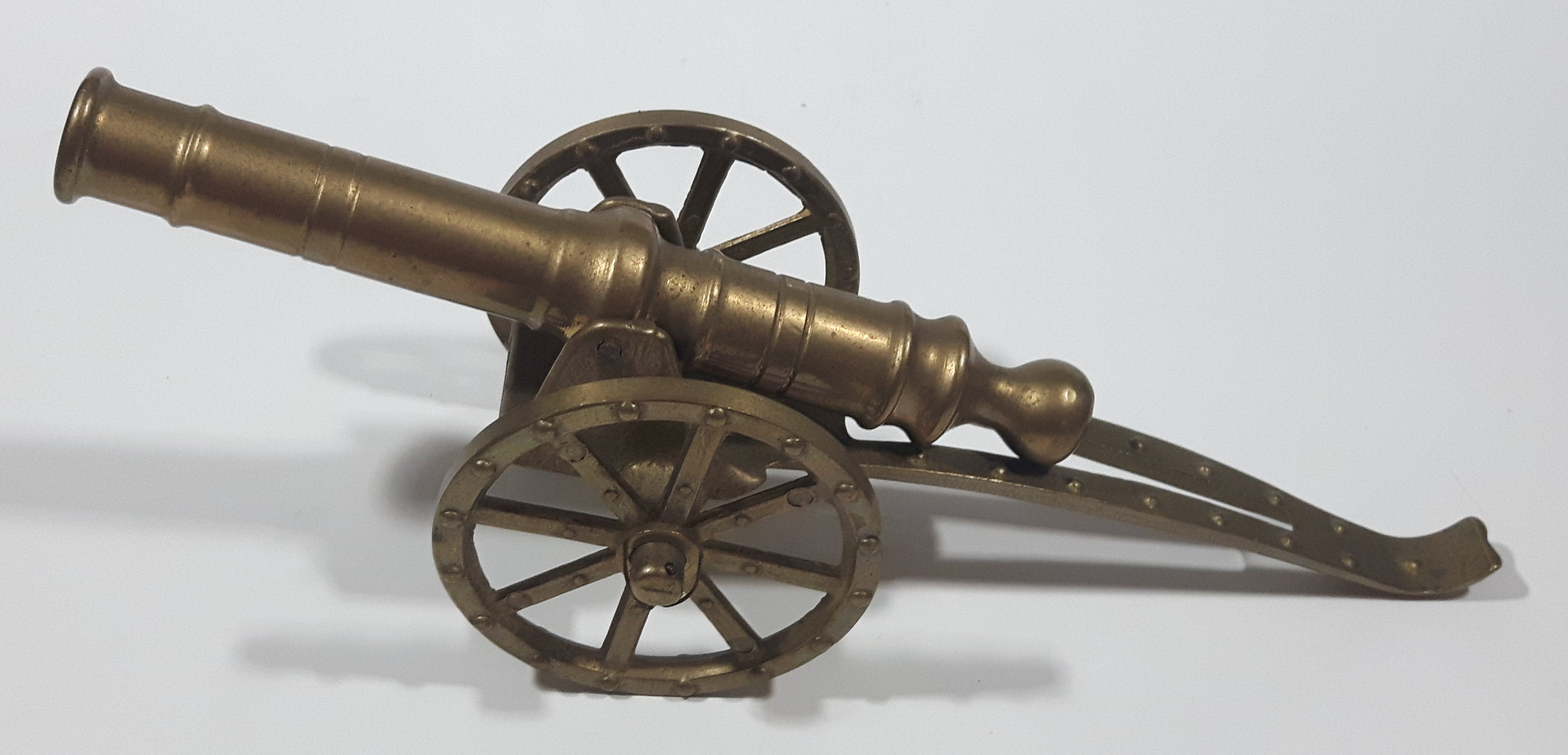Vintage Civil War Style Field Cannon 9" Long Brass Model 12