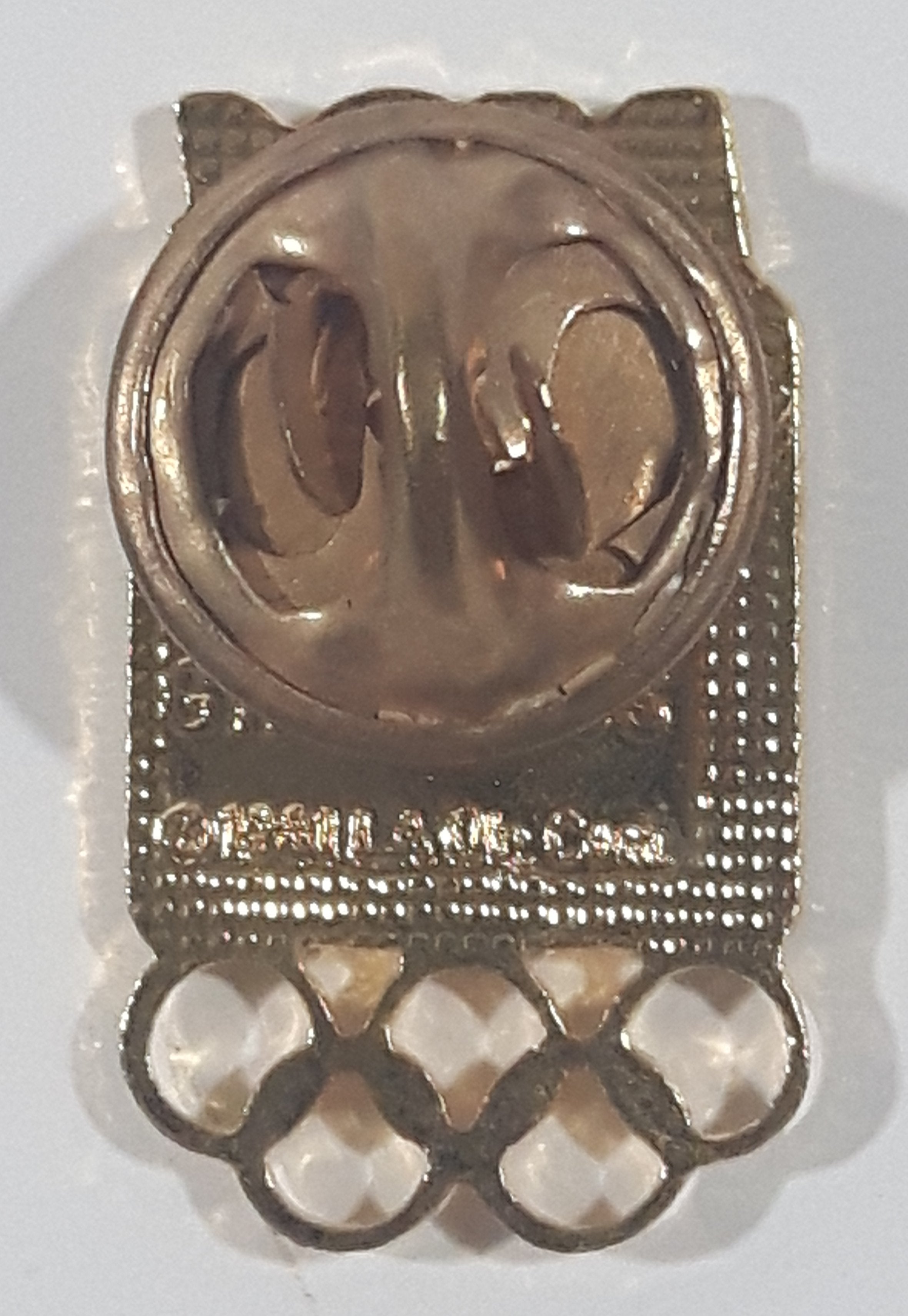 Vintage 1984 LA Los Angeles Summer Olympic Games Gymnastics 1/2" x 7/8" Enamel Metal Lapel Pin 2