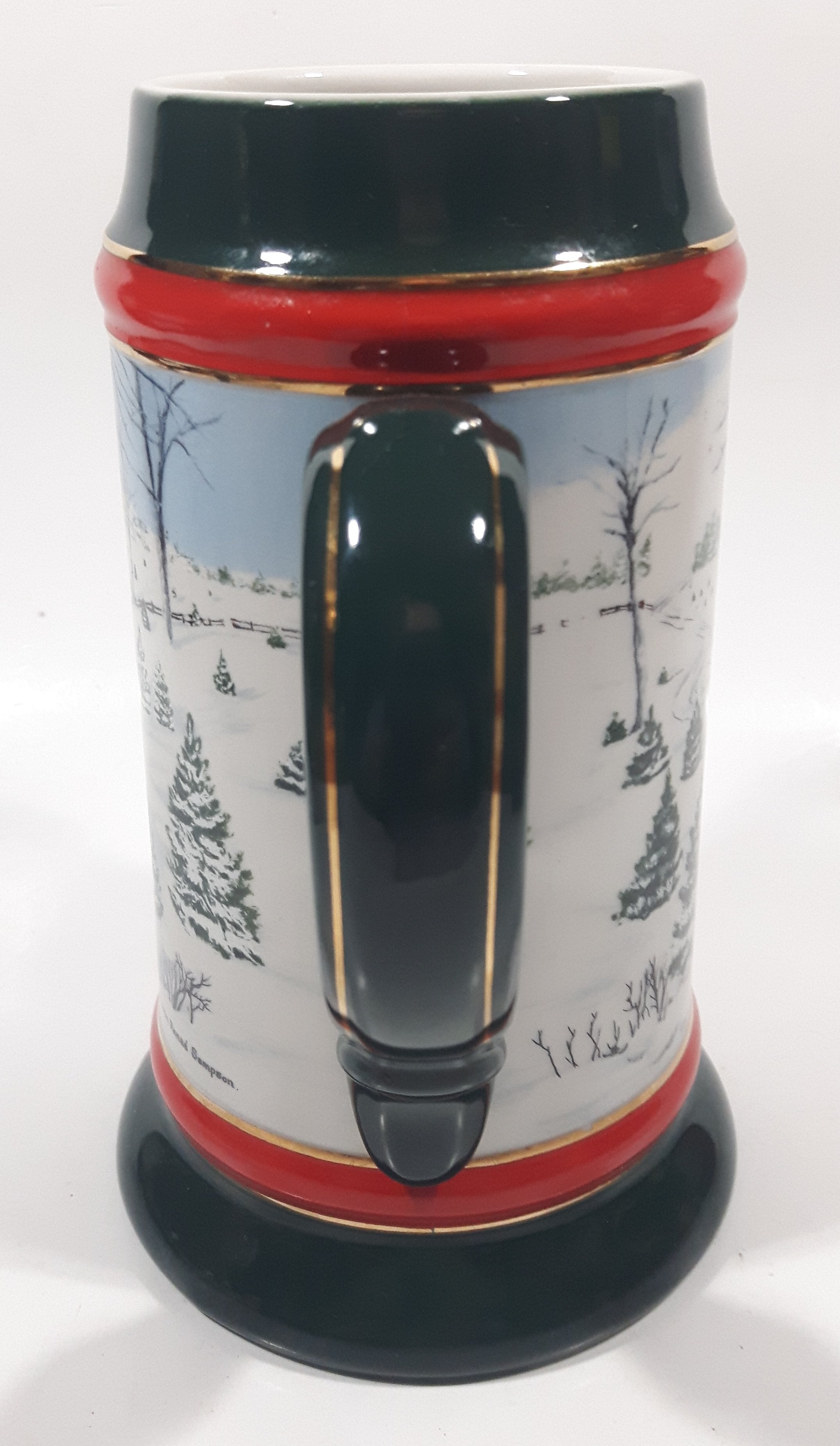 1991 Budweiser Holiday Stein Collection The Season's Best Ceramic Beer Stein By Artist Susan Sampson - Handcrafted in Brazil by Ceramarte 6