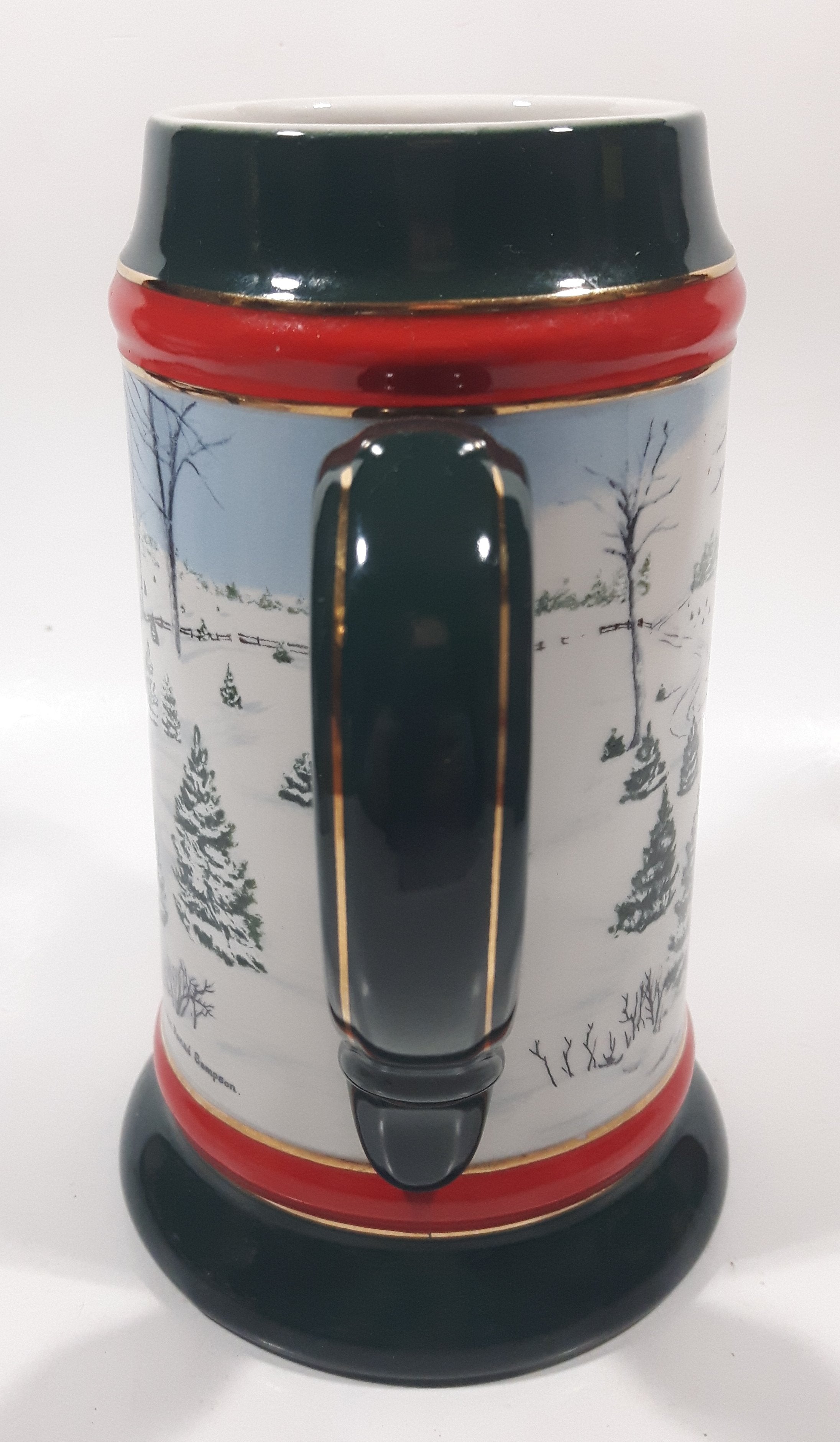 1991 Budweiser Holiday Stein Collection The Season's Best Ceramic Beer Stein By Artist Susan Sampson - Handcrafted in Brazil by Ceramarte 7