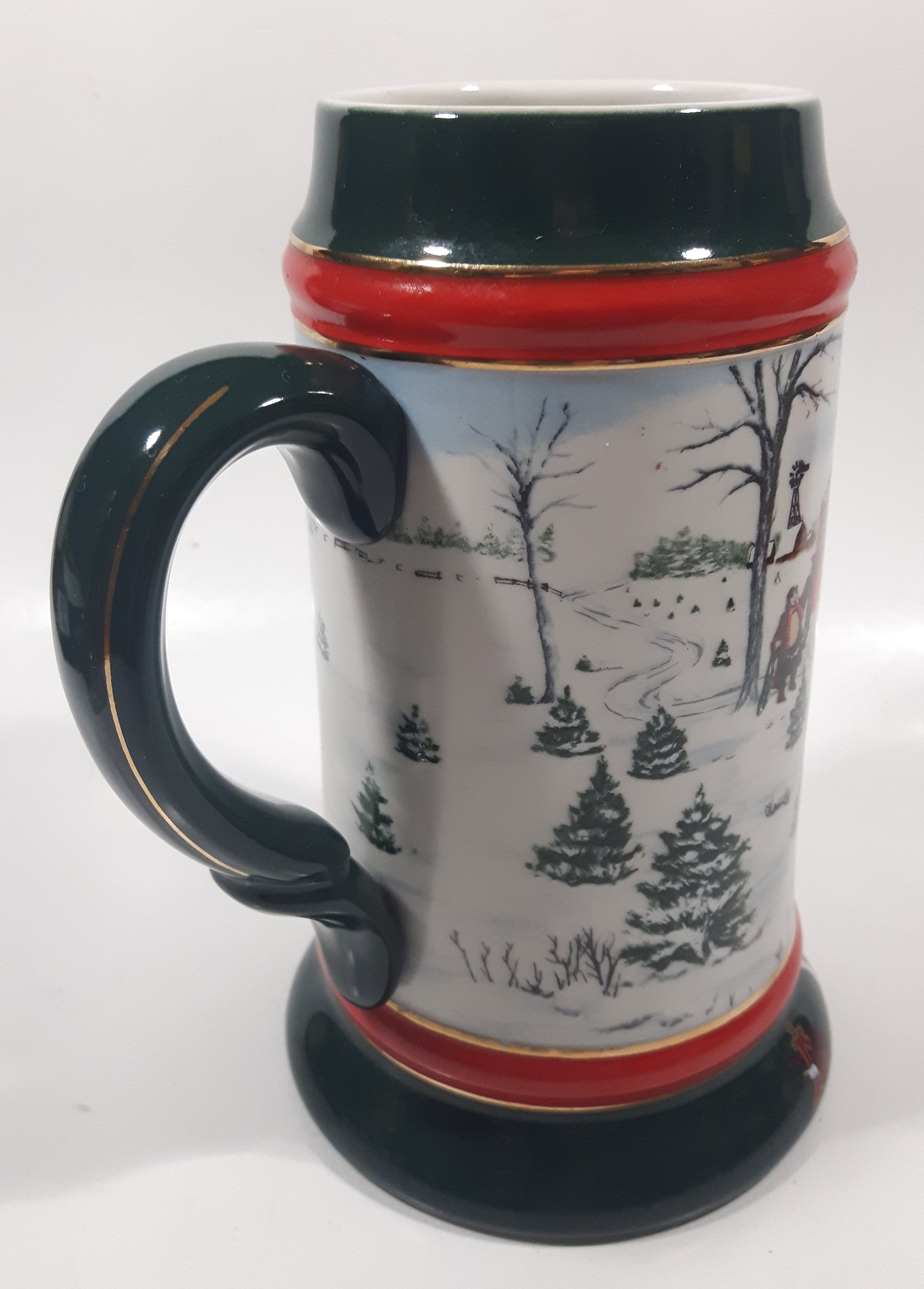 1991 Budweiser Holiday Stein Collection The Season's Best Ceramic Beer Stein By Artist Susan Sampson - Handcrafted in Brazil by Ceramarte 8