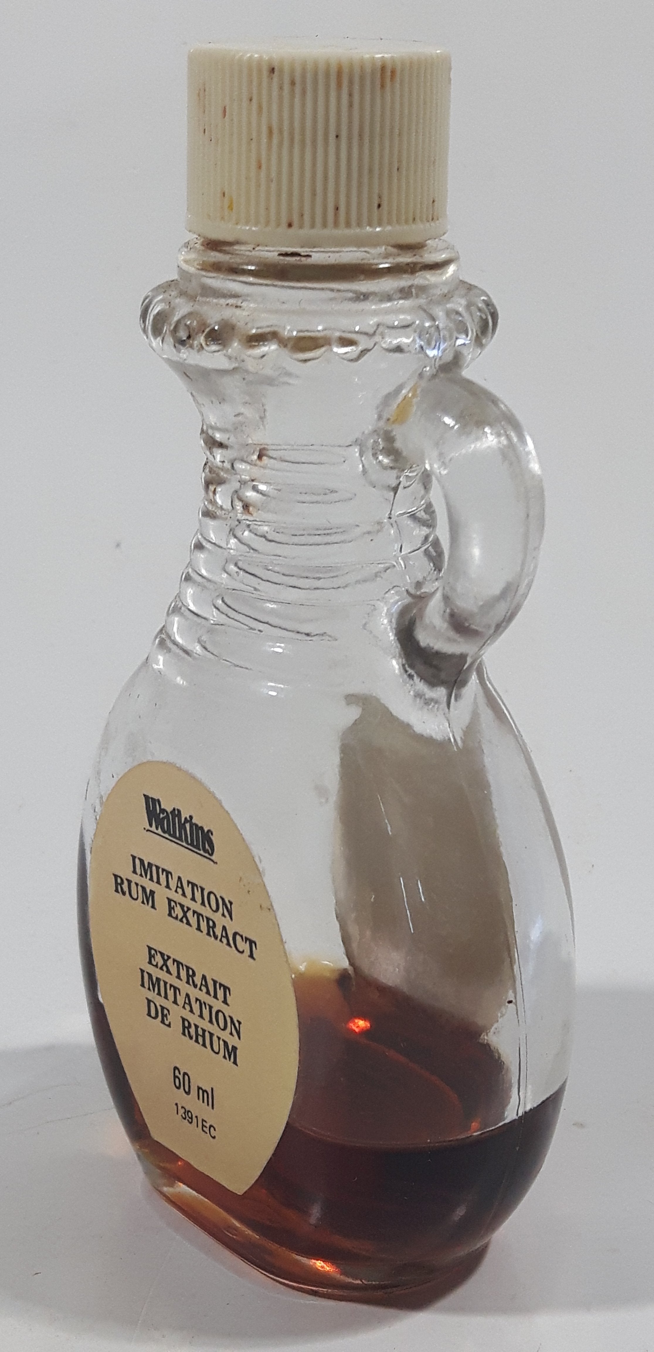 Vintage Empress Imitation Rum Extract 60 mL 4 1/2" Tall Glass Spice Jar 2