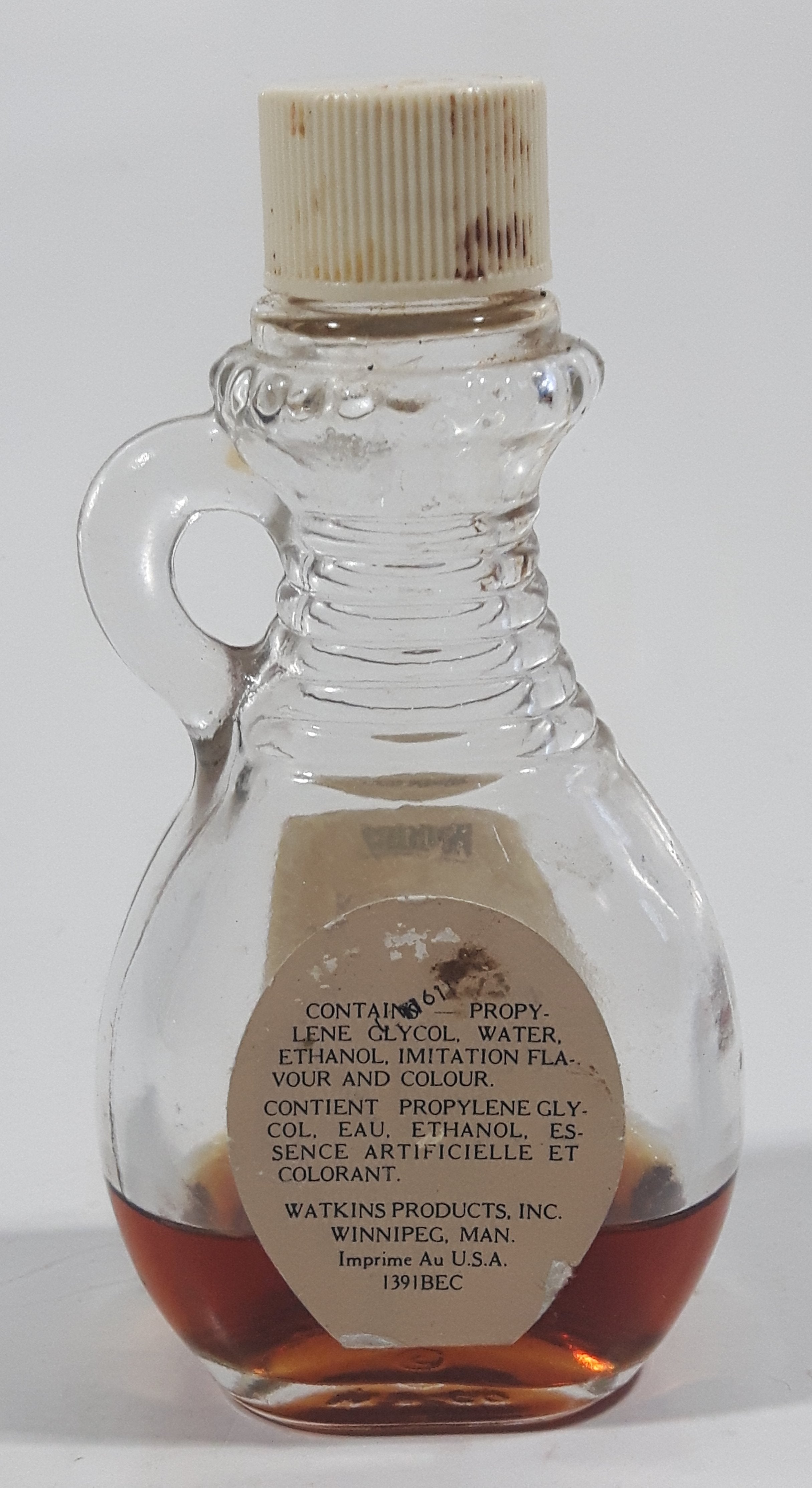 Vintage Empress Imitation Rum Extract 60 mL 4 1/2" Tall Glass Spice Jar 5