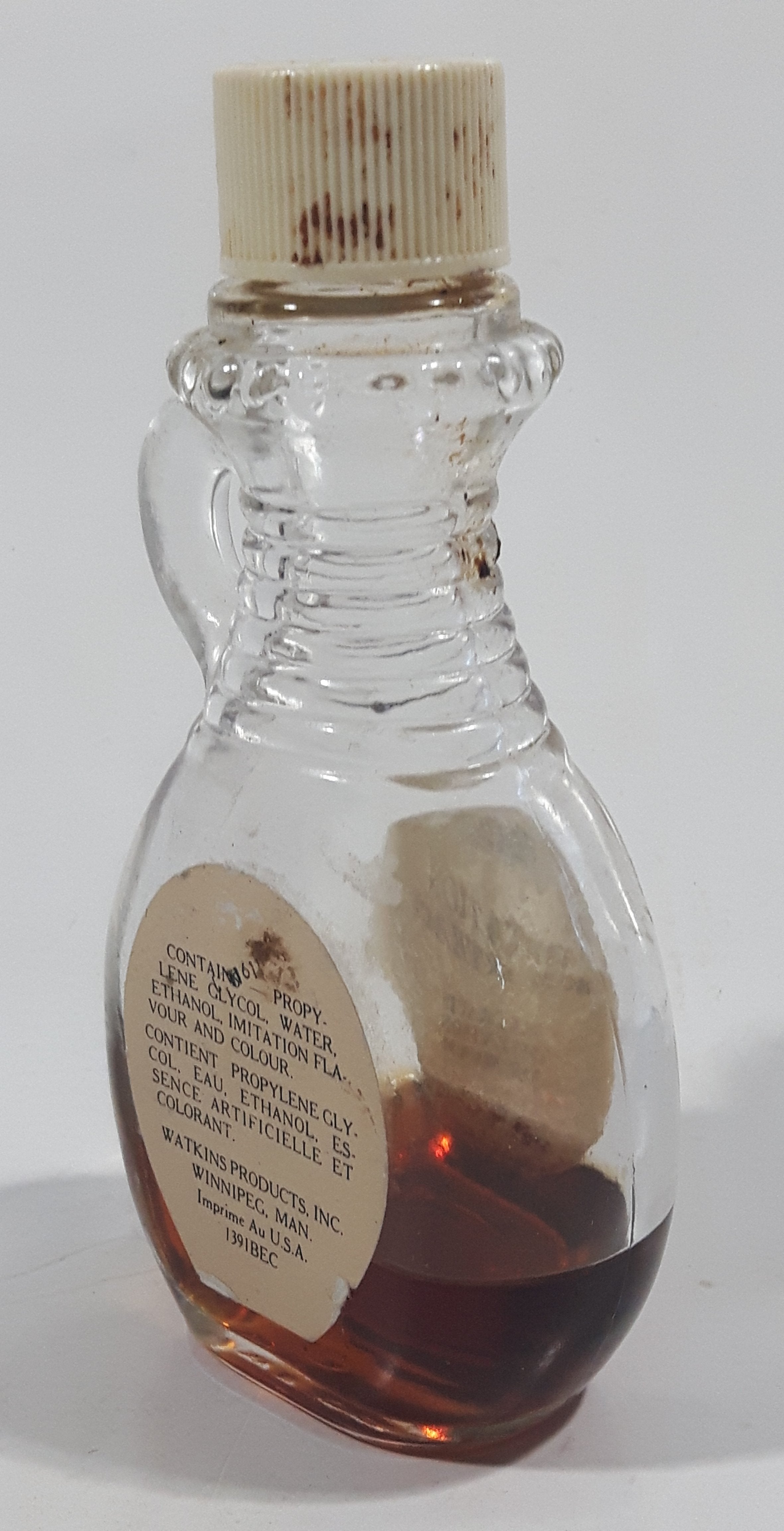 Vintage Empress Imitation Rum Extract 60 mL 4 1/2" Tall Glass Spice Jar 6