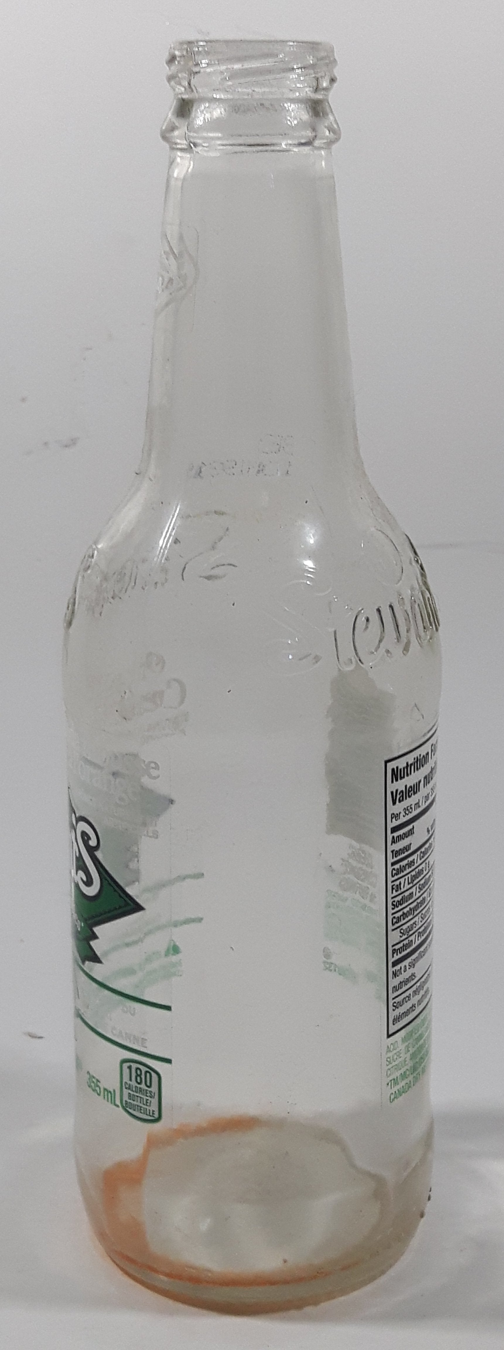 Stewart's Fountain Classics Orange Cream Soda 8" Tall 355mL Embossed Clear Glass Soda Pop Bottle 2