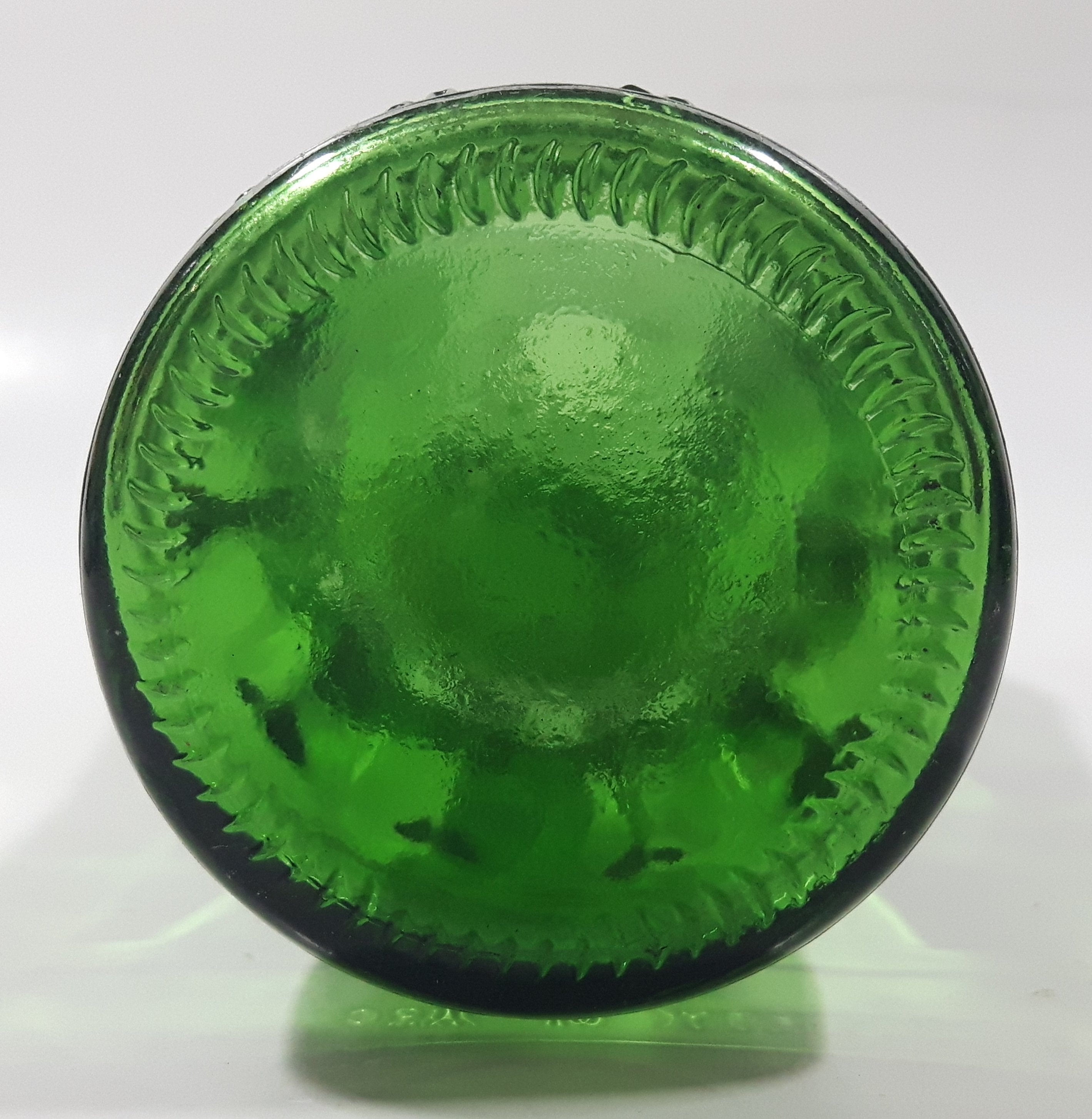 Fruit Soda Juicy Lemon 9 3/8" Tall 240mL Green Glass Soda Pop Bottle 6