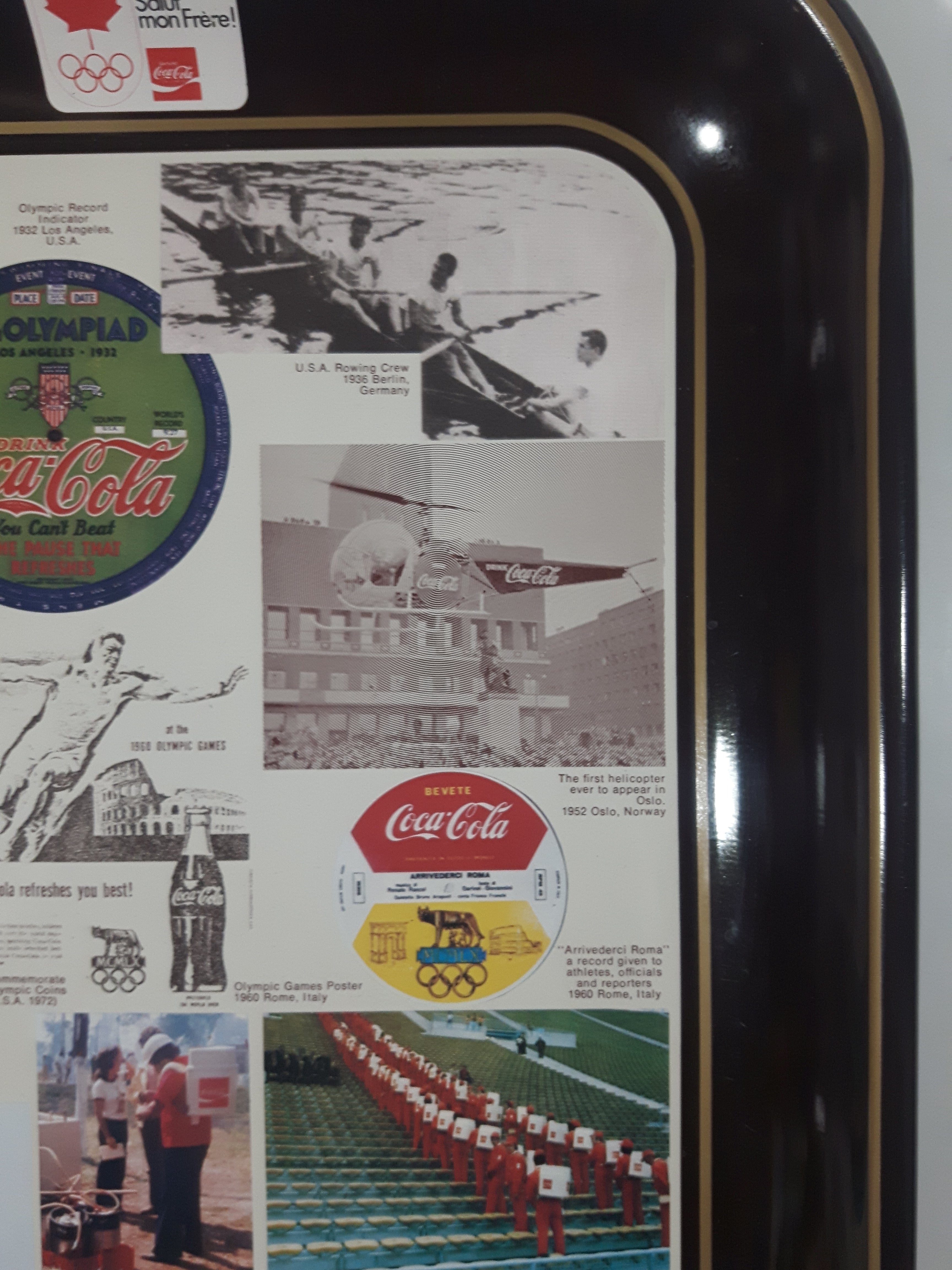 Vintage 1976 Coca-Cola Montreal Summer Olympic Games Metal Beverage Serving Tray 3