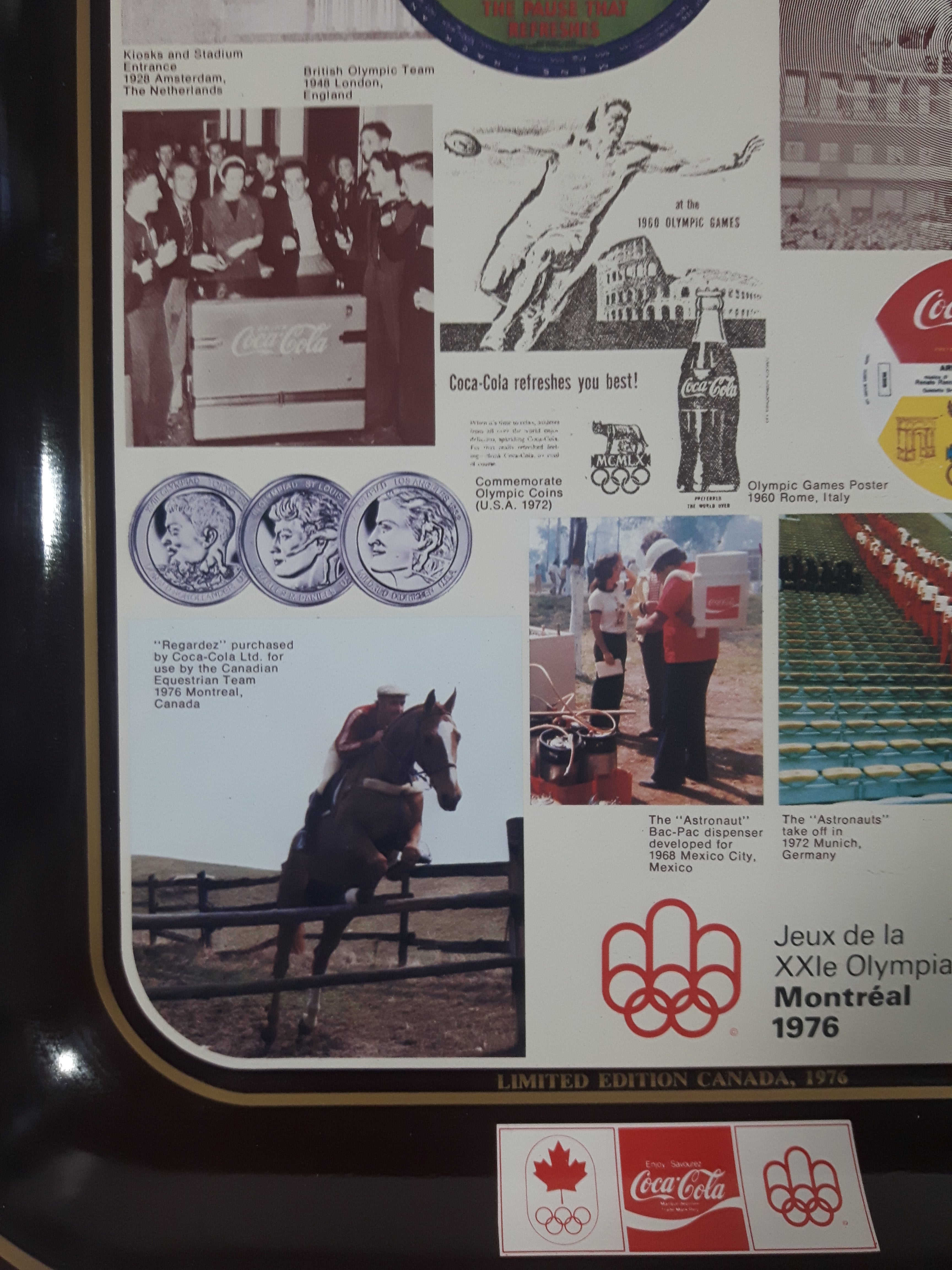 Vintage 1976 Coca-Cola Montreal Summer Olympic Games Metal Beverage Serving Tray 4