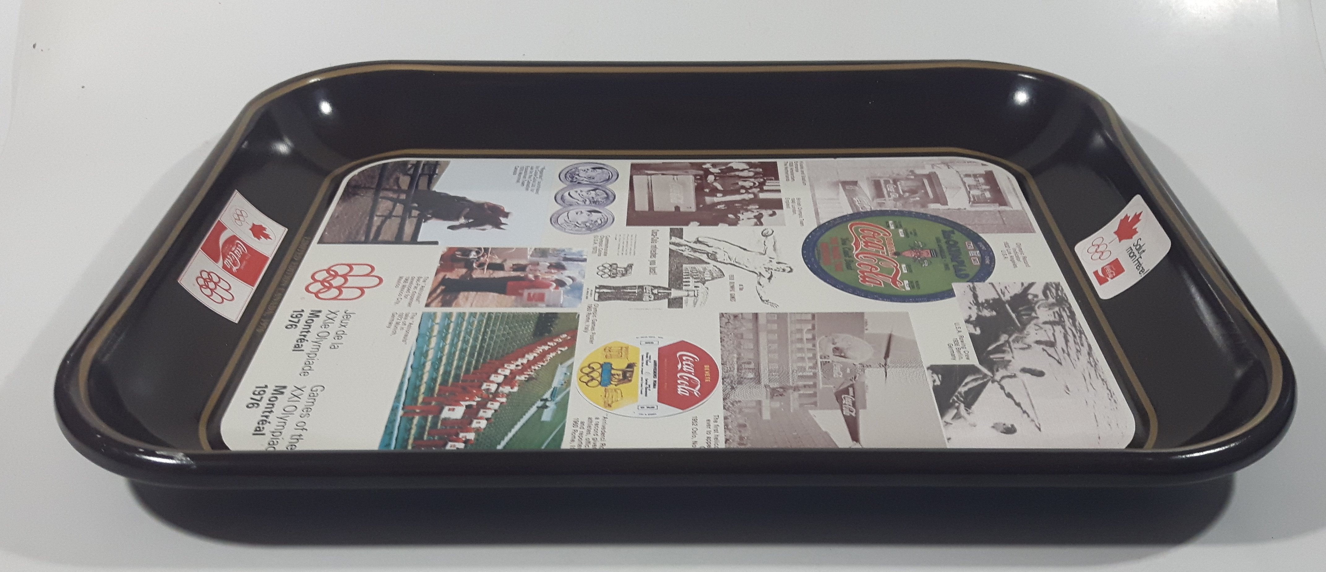 Vintage 1976 Coca-Cola Montreal Summer Olympic Games Metal Beverage Serving Tray 7