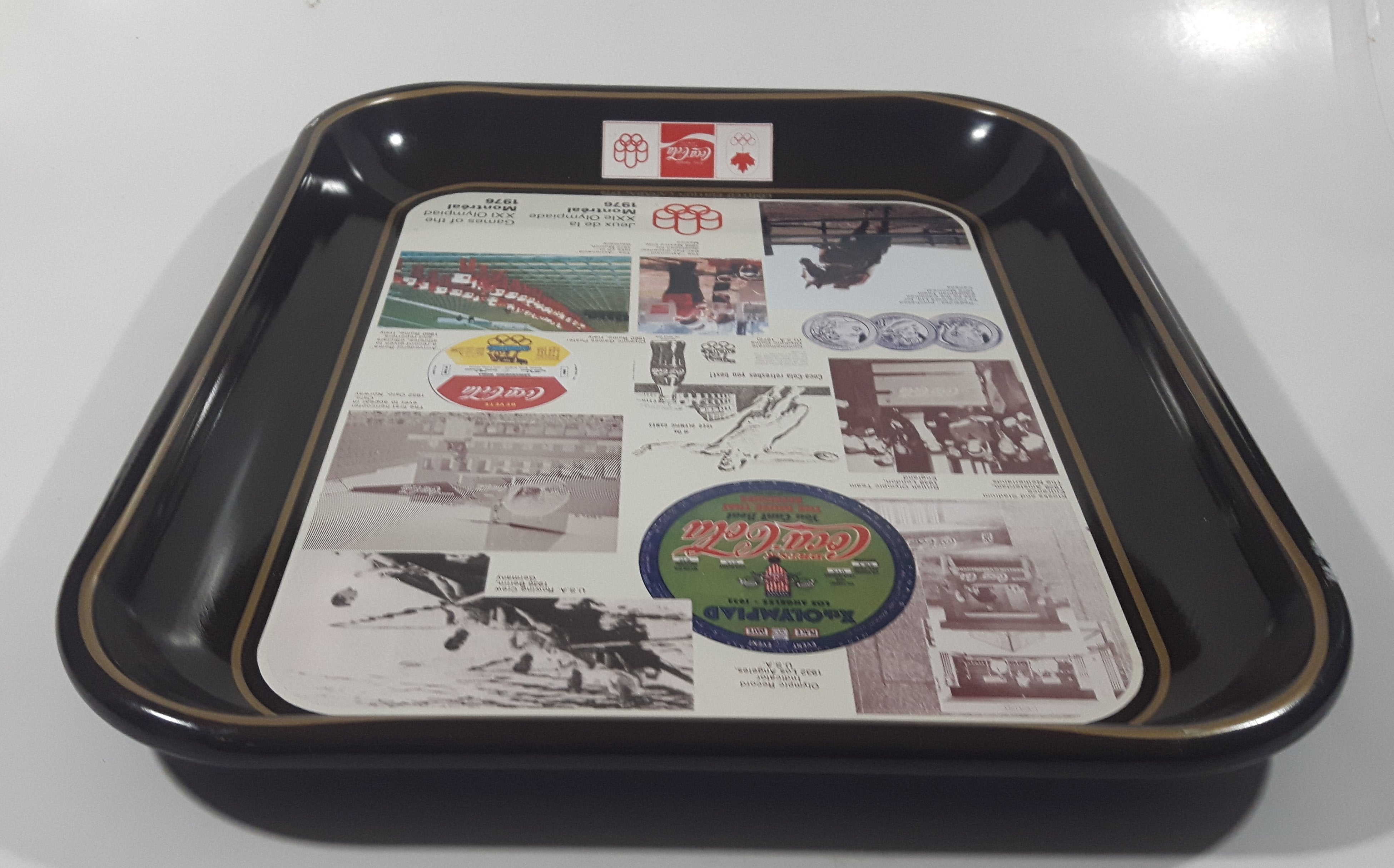Vintage 1976 Coca-Cola Montreal Summer Olympic Games Metal Beverage Serving Tray 8