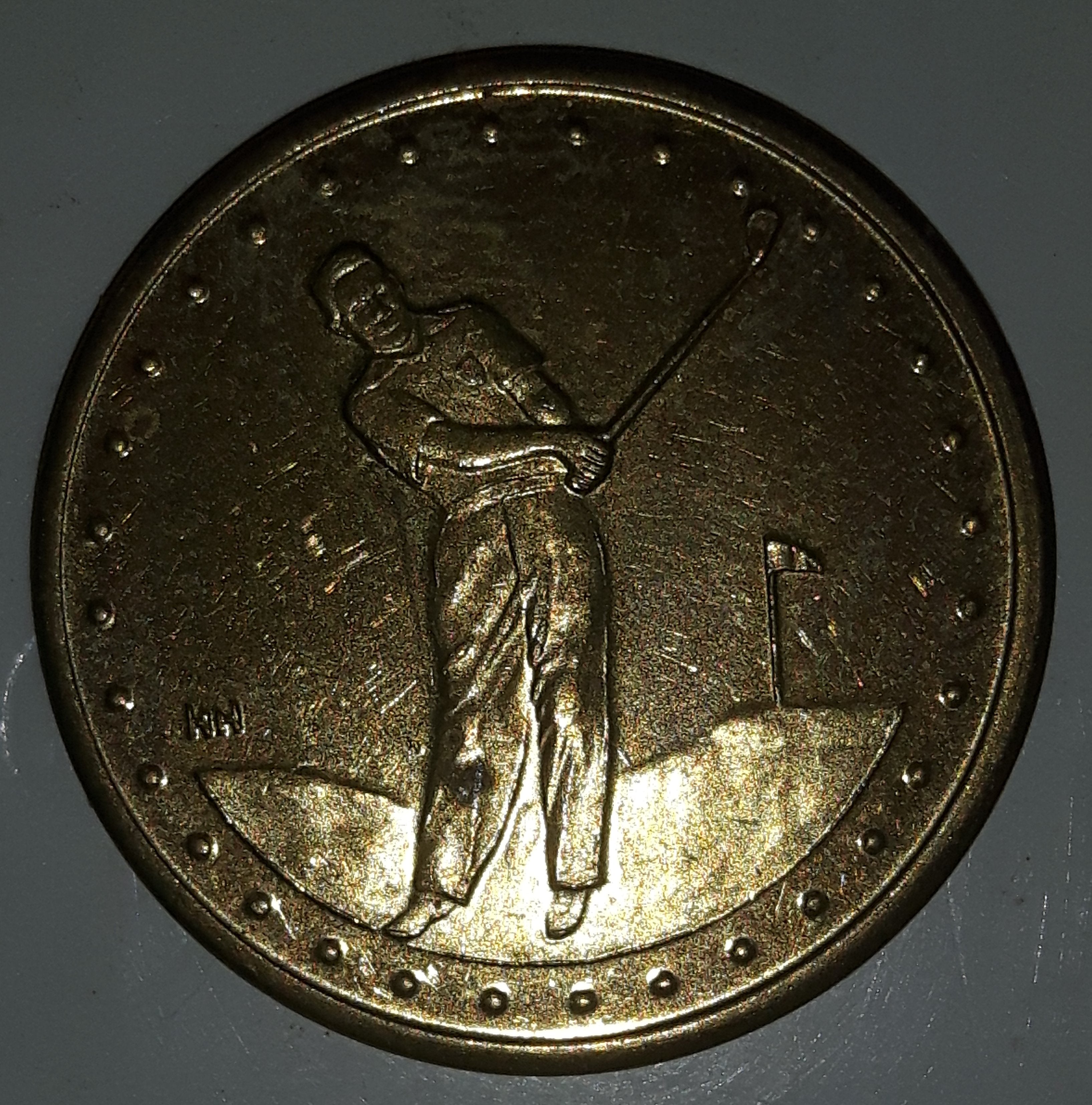 Golf Themed No Cash Value Metal Token Ball Marker Coin 2