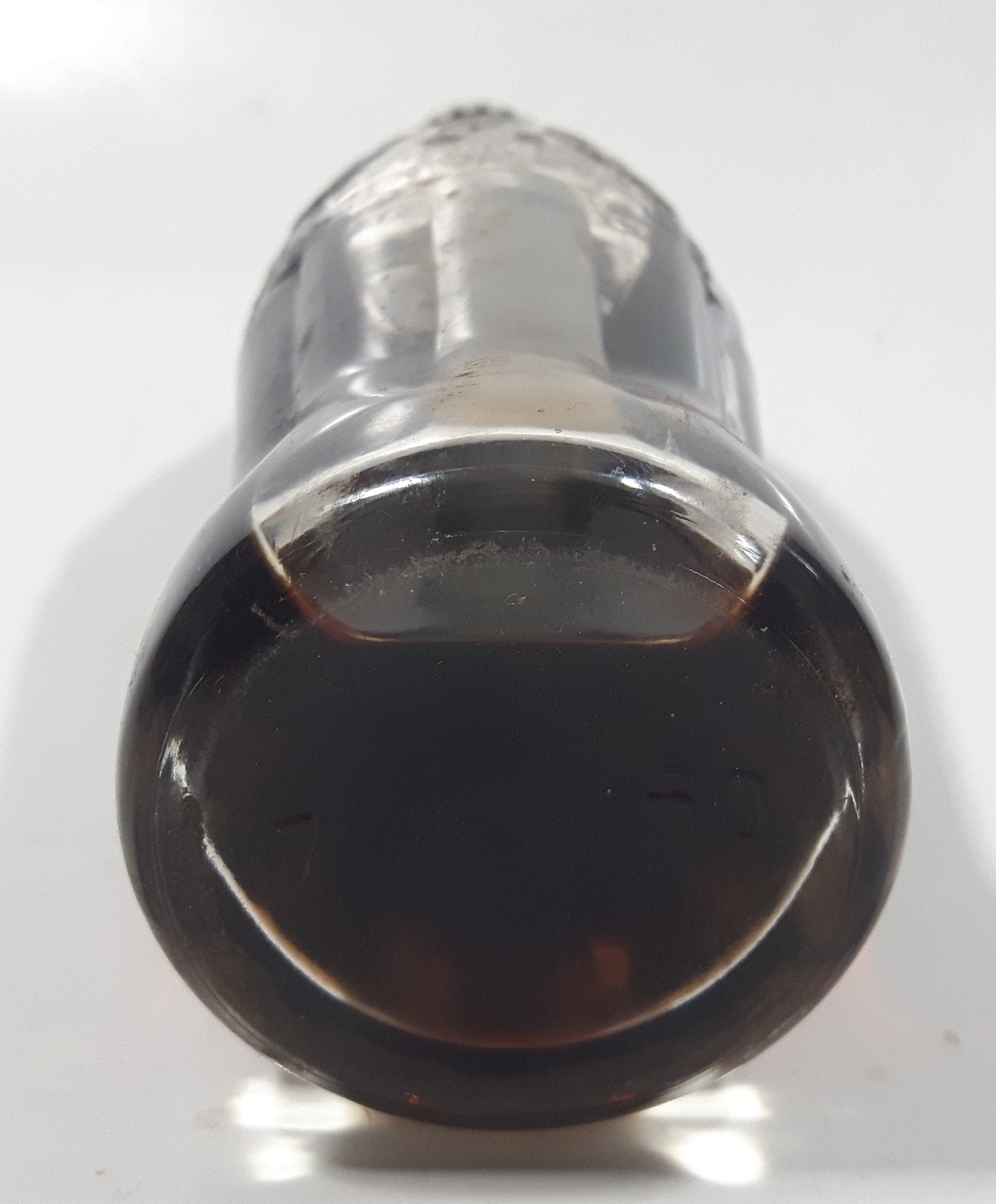 Vintage Coca-Cola 7 3/4" Tall 6oz Embossed Clear Glass Soda Pop Bottle Full Unopened 11