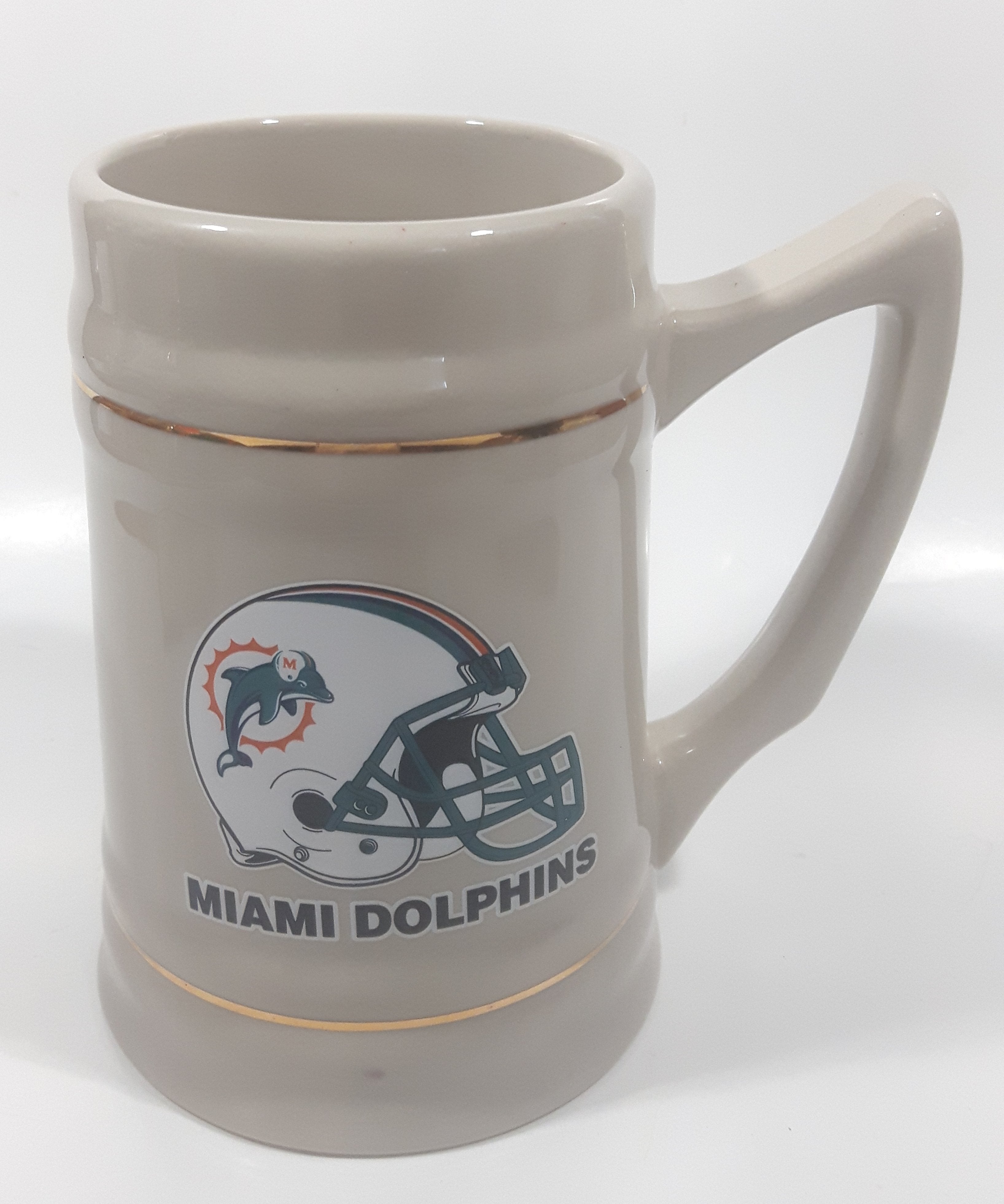 Miami Dolphins NFL Football Team 5 1/2" Tall Stoneware Stein Beer Mug 12