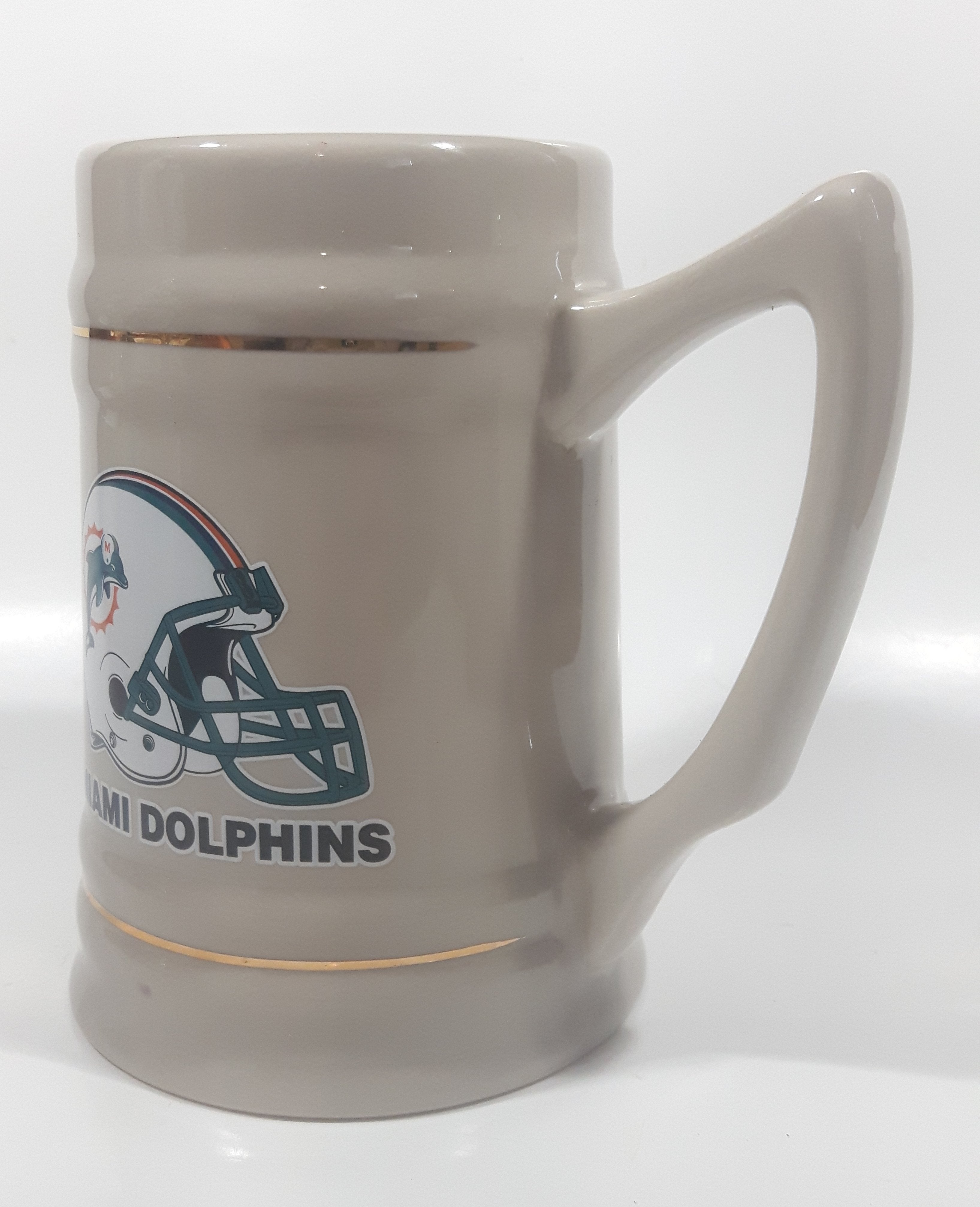 Miami Dolphins NFL Football Team 5 1/2" Tall Stoneware Stein Beer Mug 2