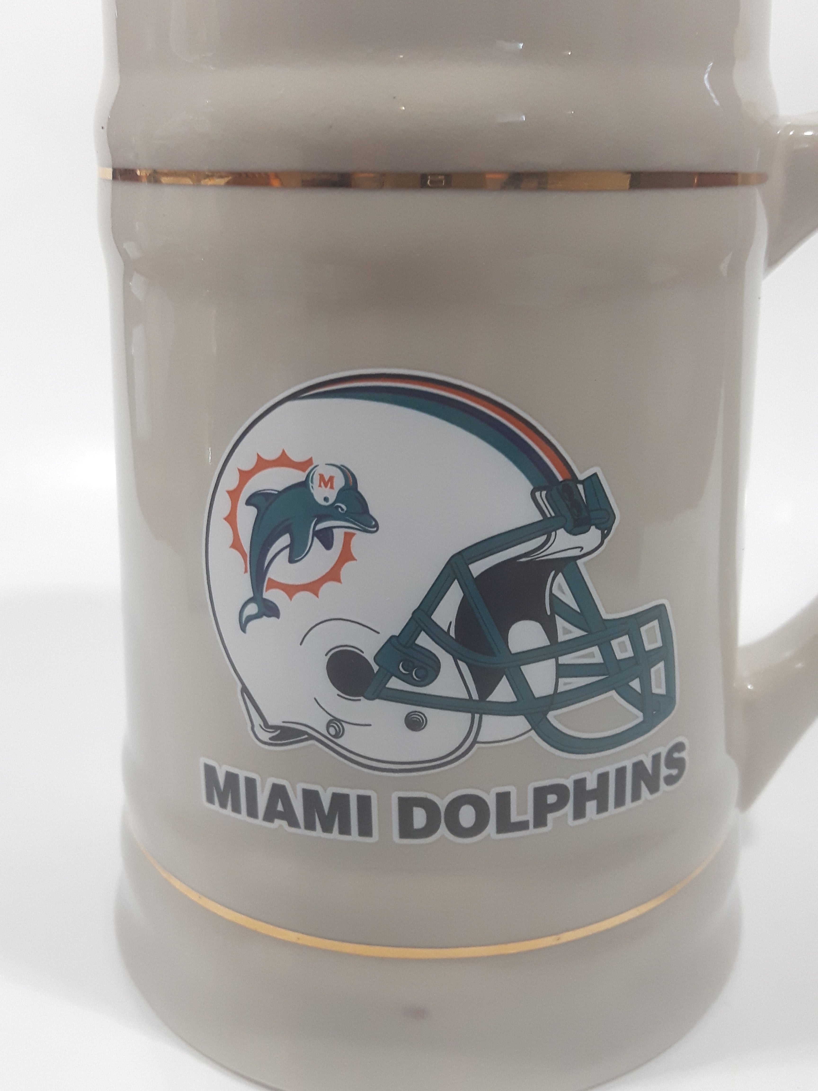 Miami Dolphins NFL Football Team 5 1/2" Tall Stoneware Stein Beer Mug 9