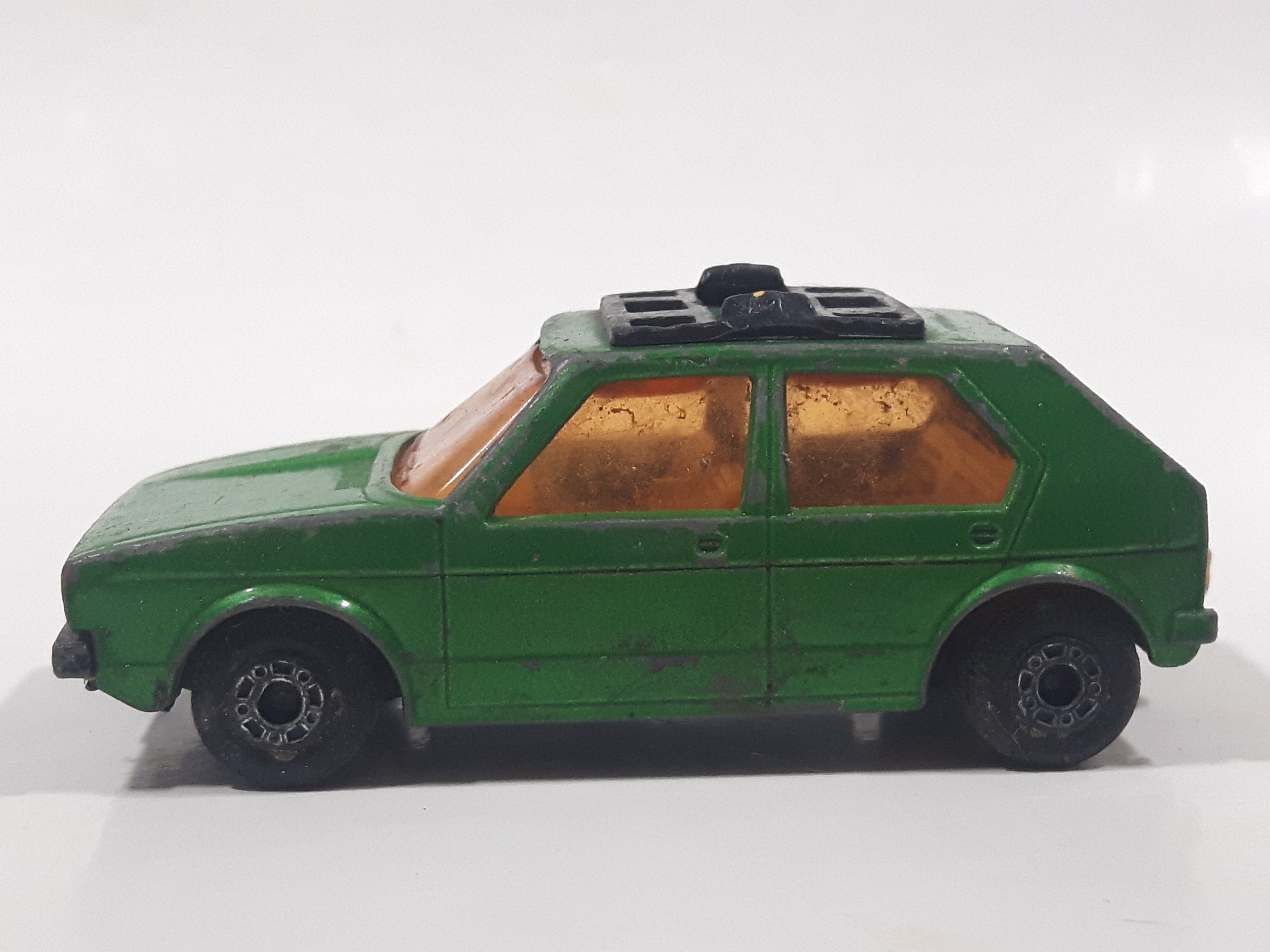 Vintage 1976 Lesney Products Matchbox Superfast No. 7 VW Volkswagen Golf Lime Green Toy Car Vehicle 14