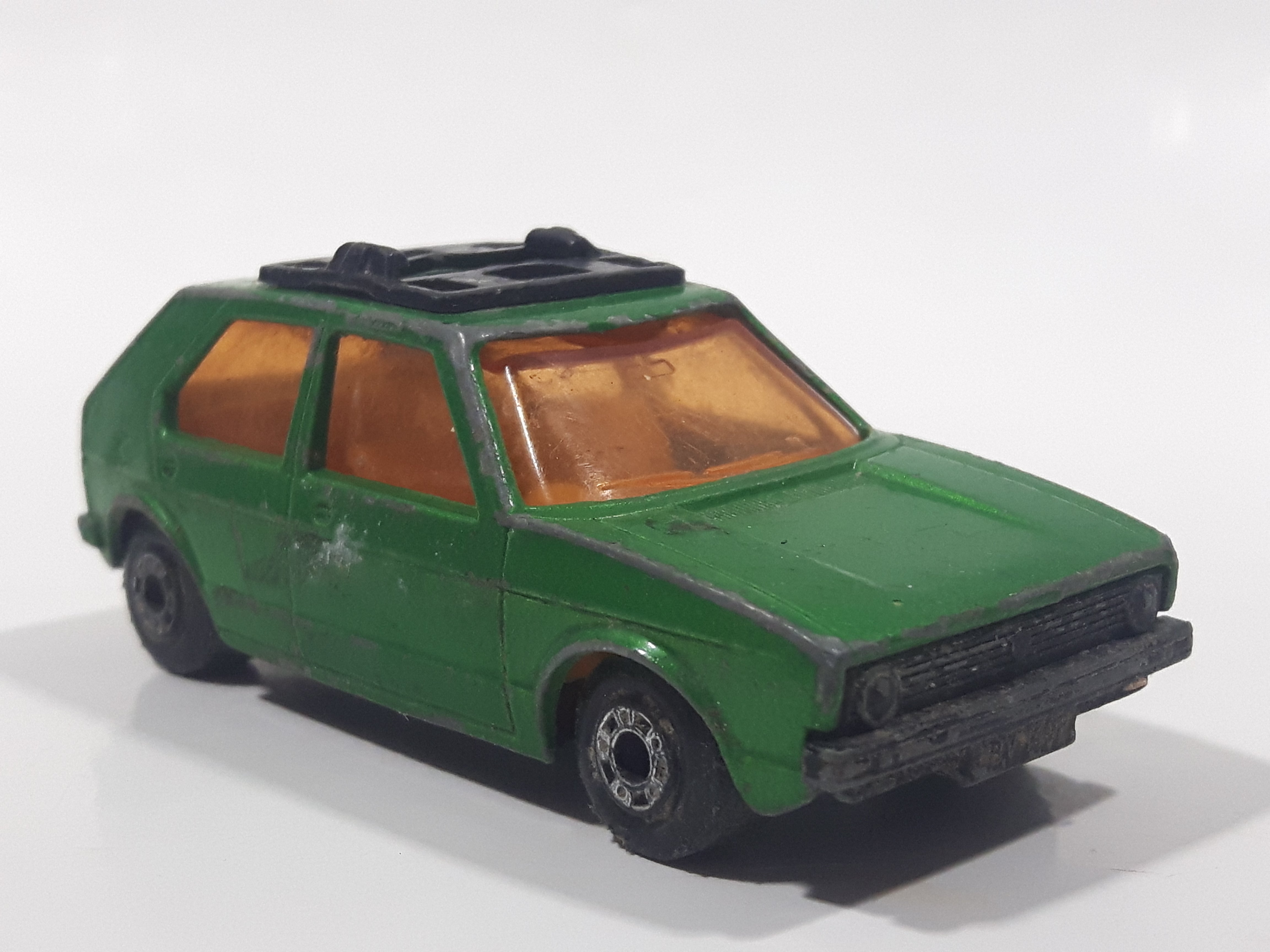 Vintage 1976 Lesney Products Matchbox Superfast No. 7 VW Volkswagen Golf Lime Green Toy Car Vehicle 3