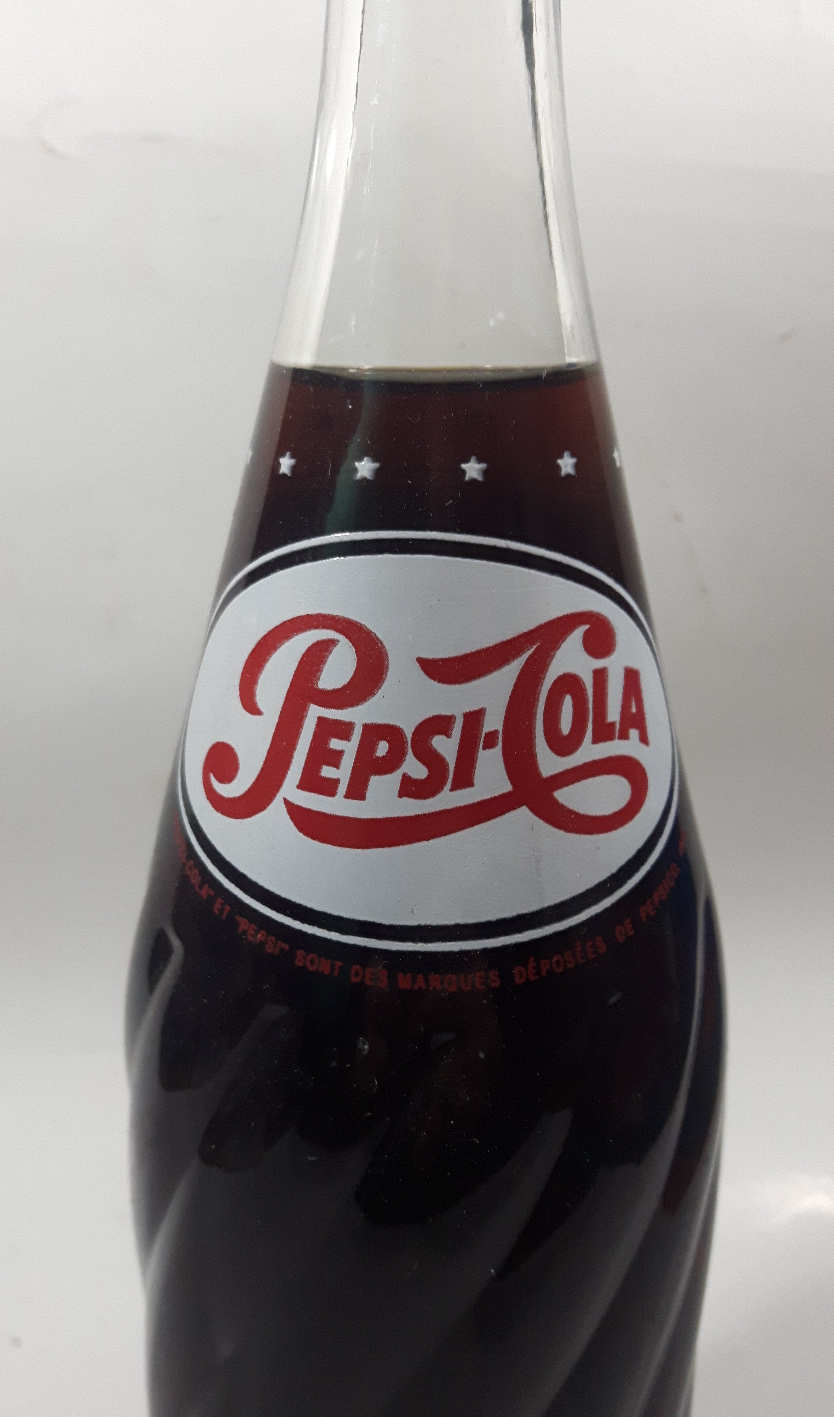 Vintage Pepsi Cola 26 FL OZ Money Back Bottle 12" Tall Glass Soda Pop Bottle with Lid FULL 2