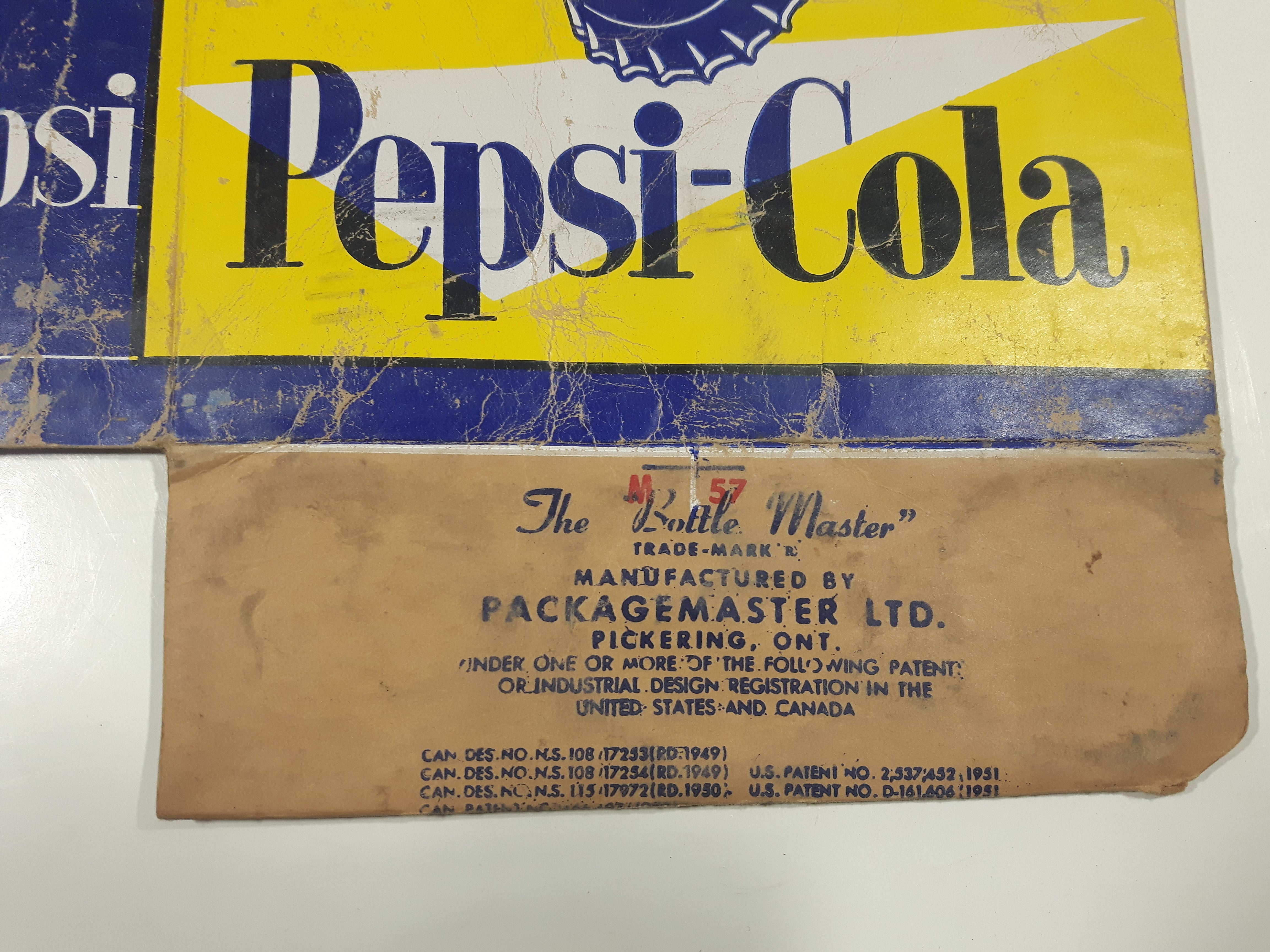 Vintage Pepsi Cola 6 Pack Glass Bottle Cardboard Carrying Case 2