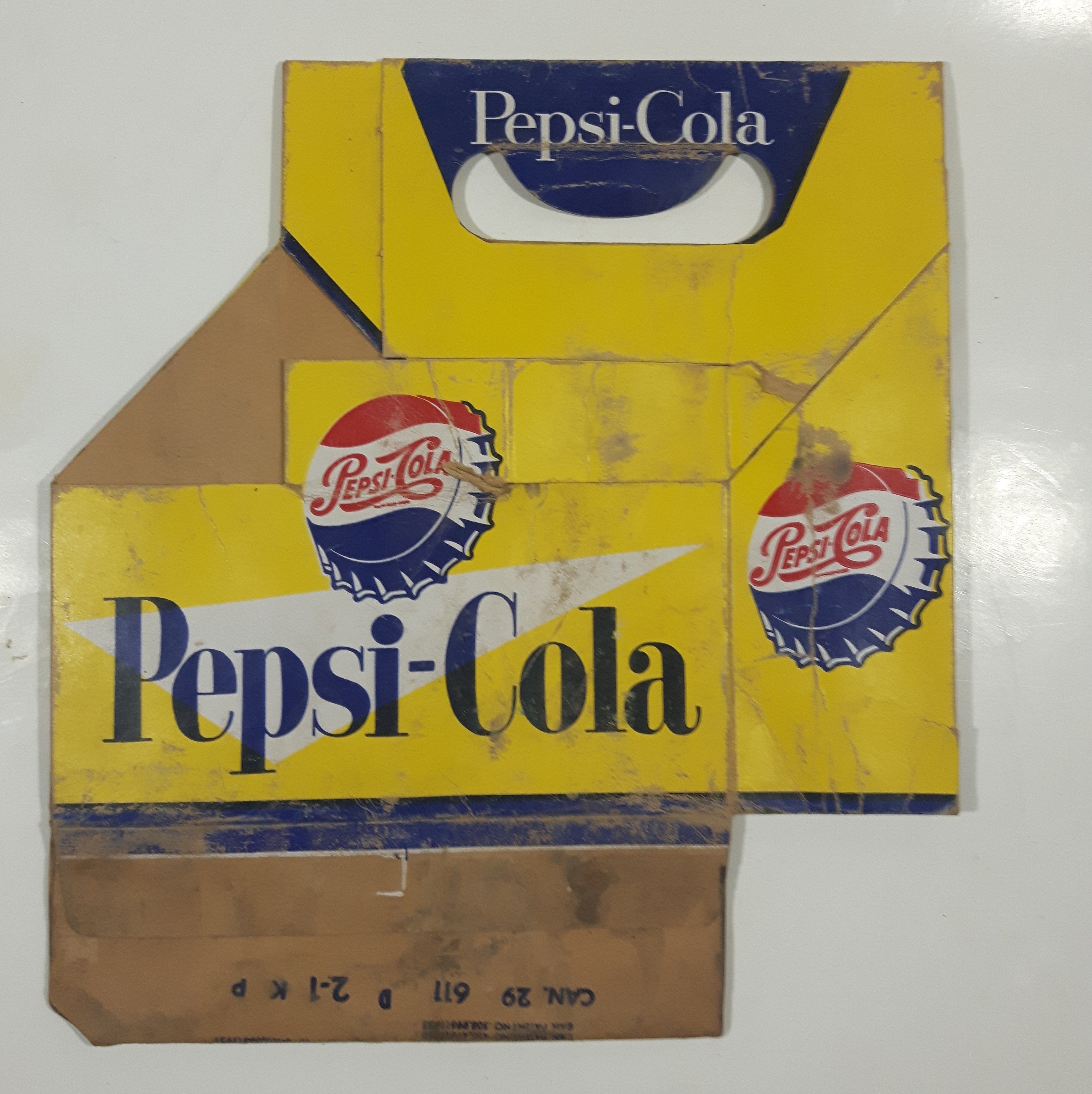 Vintage Pepsi Cola 6 Pack Glass Bottle Cardboard Carrying Case 4