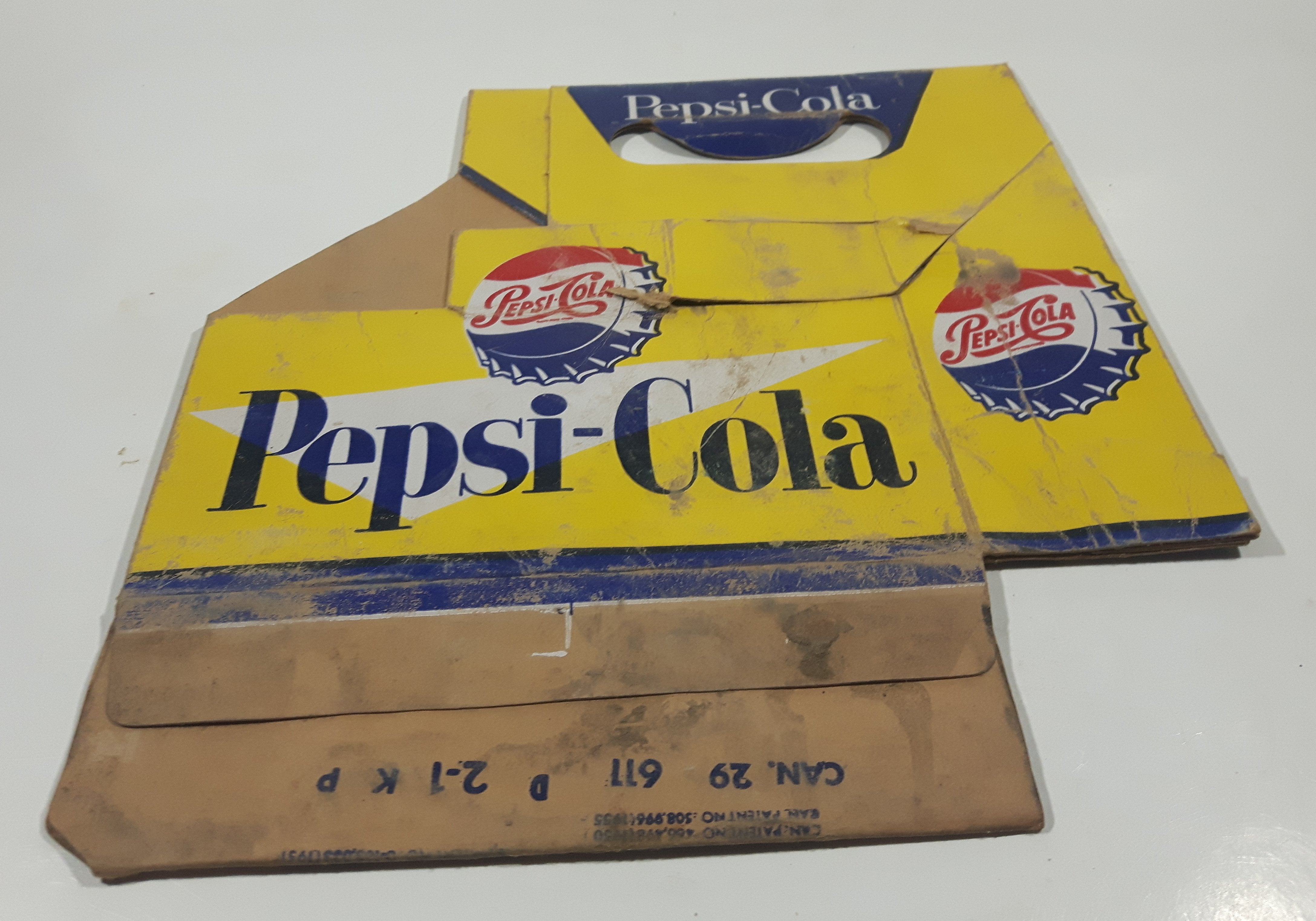 Vintage Pepsi Cola 6 Pack Glass Bottle Cardboard Carrying Case 5