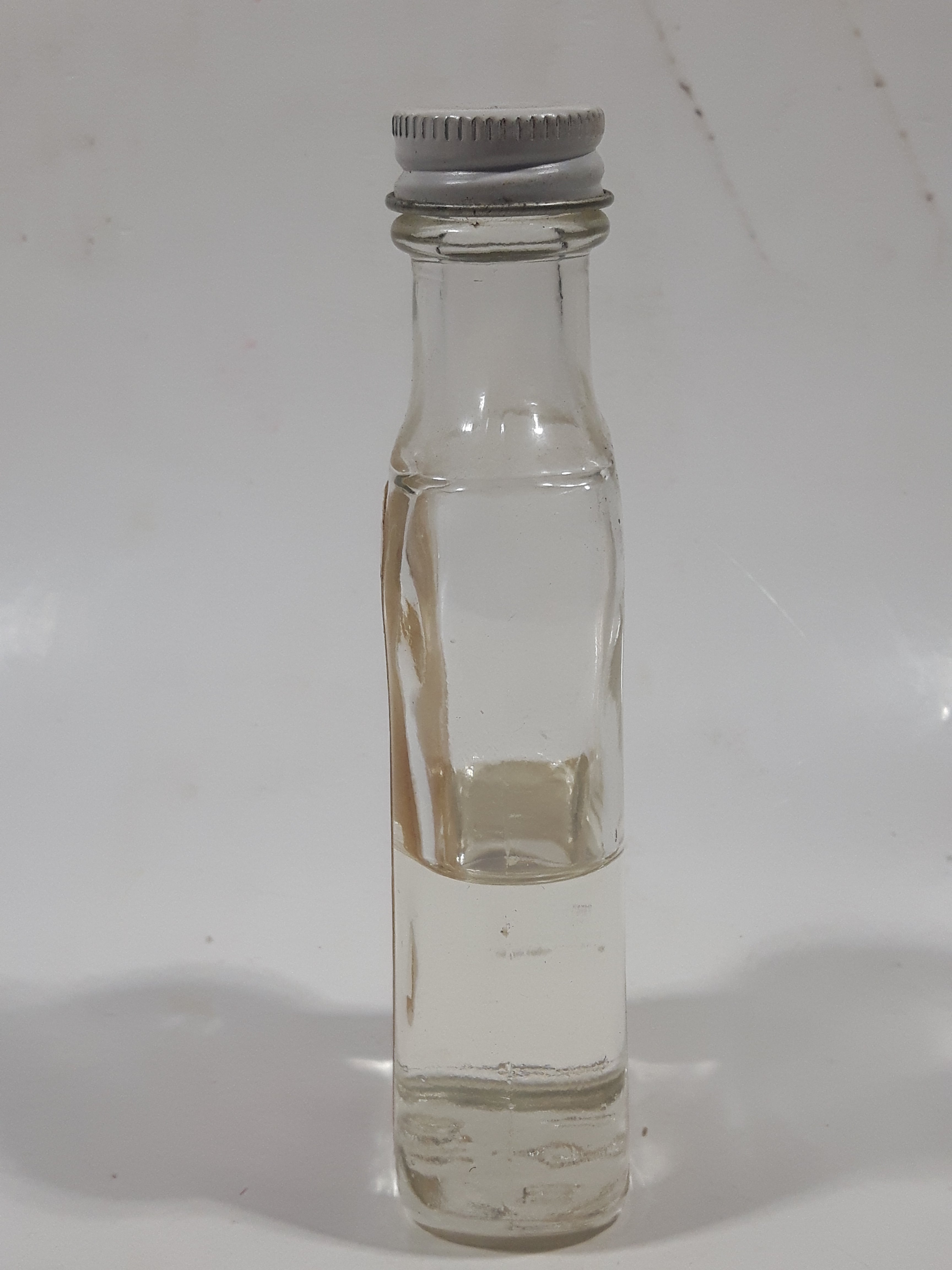 Vintage Empress Pure Almond Extract 2 FL Oz. 4 1/2" Tall Glass Spice Jar Half Full 2