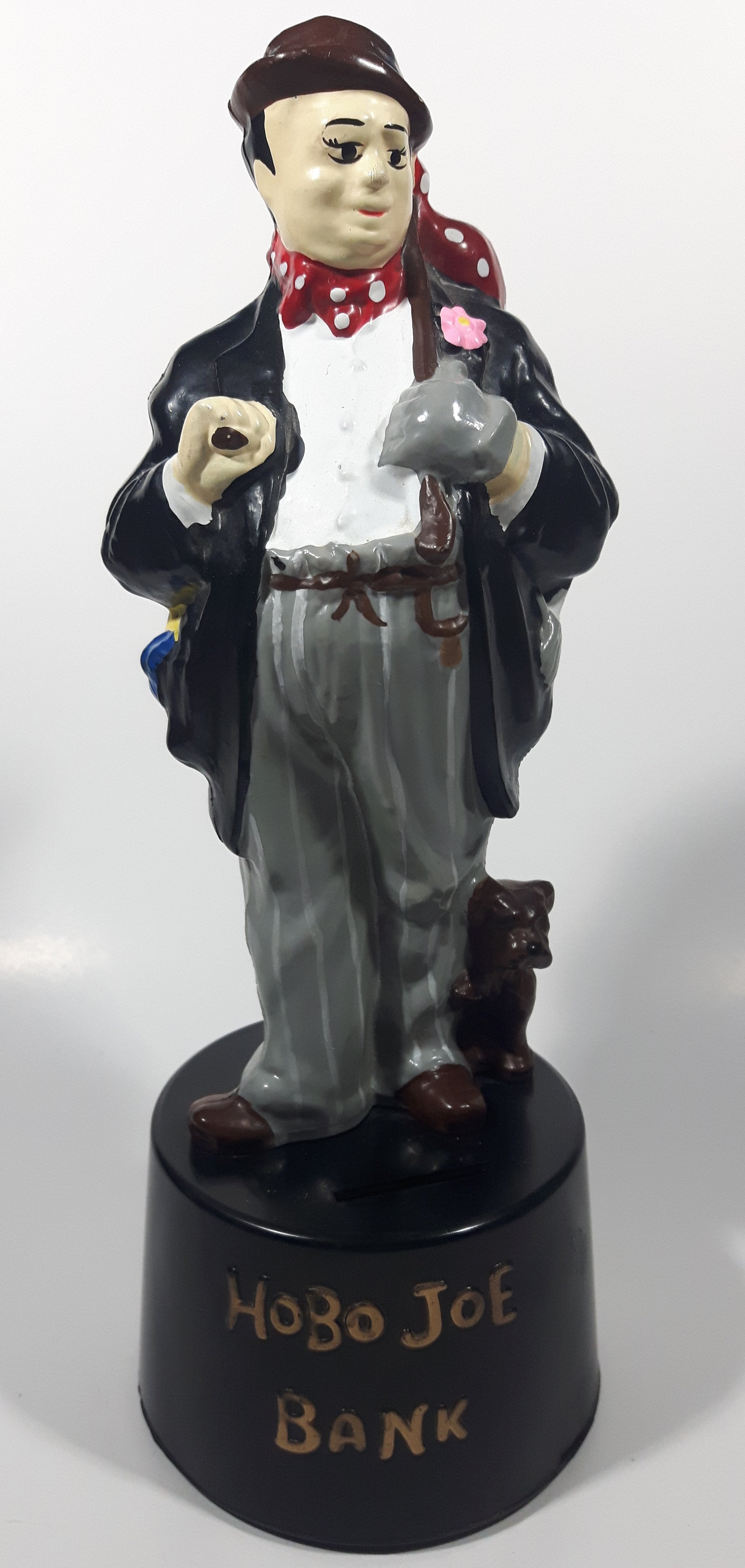 Rare Vintage Hobo Joe's Coffee Shop Hobo Joe Bank Mascot 11 1/4" Tall Plastic Coin Bank