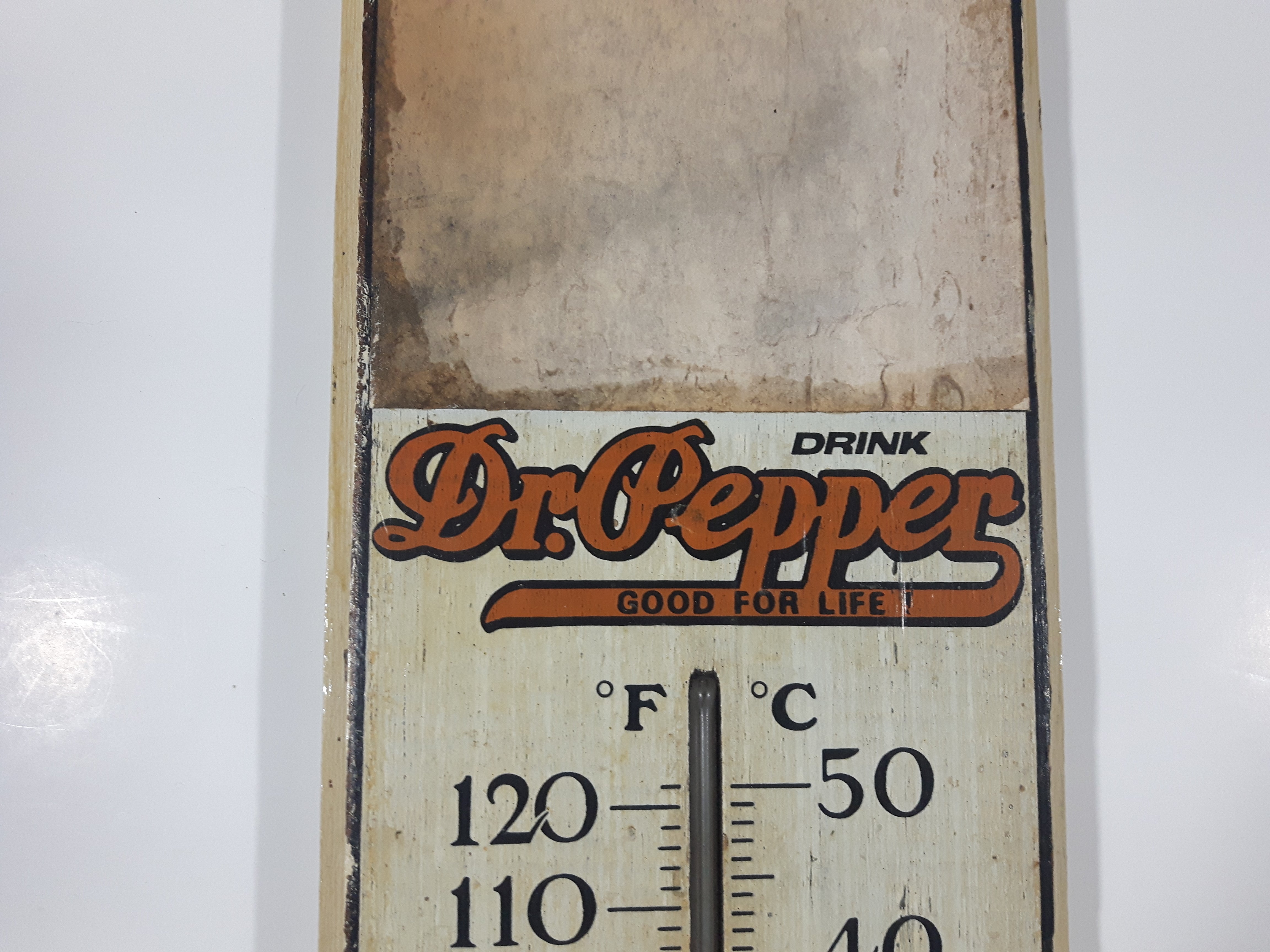 Rare Antique Taylor Drink Dr. Pepper Good For Life King Of Beverages Wood Plaque Thermometer 3
