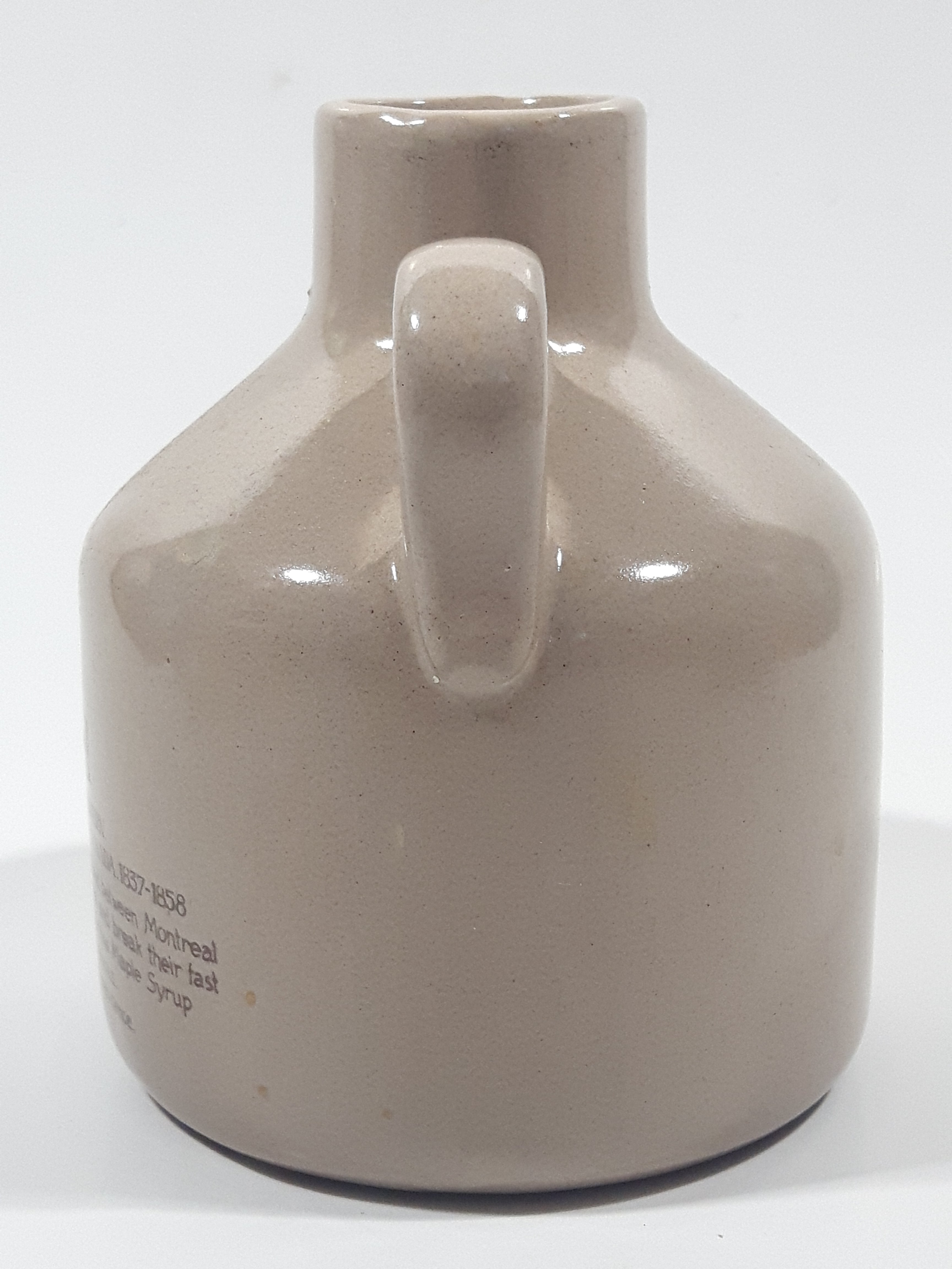 Vintage Old Prime Tavern Turkey Hill Lower Canada 1837-1858 Fine Syrup 4 1/2" Tall Stoneware Bottle Jug 3