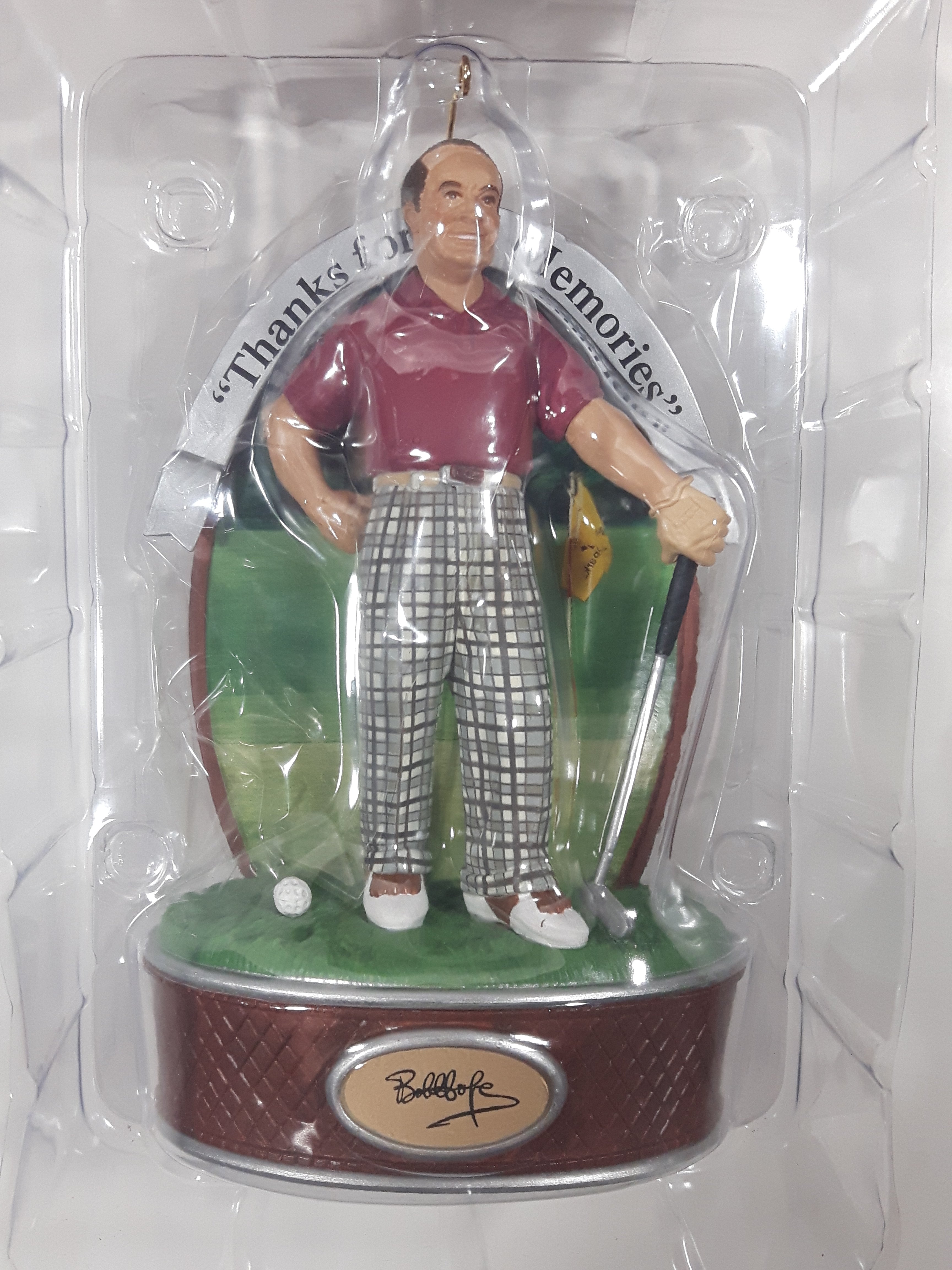 1999 Carlton Cards Thanks For The Memories Bob Hope Music Thanks "Fore" The Memories Golf Themed Christmas Ornament New in Box 8
