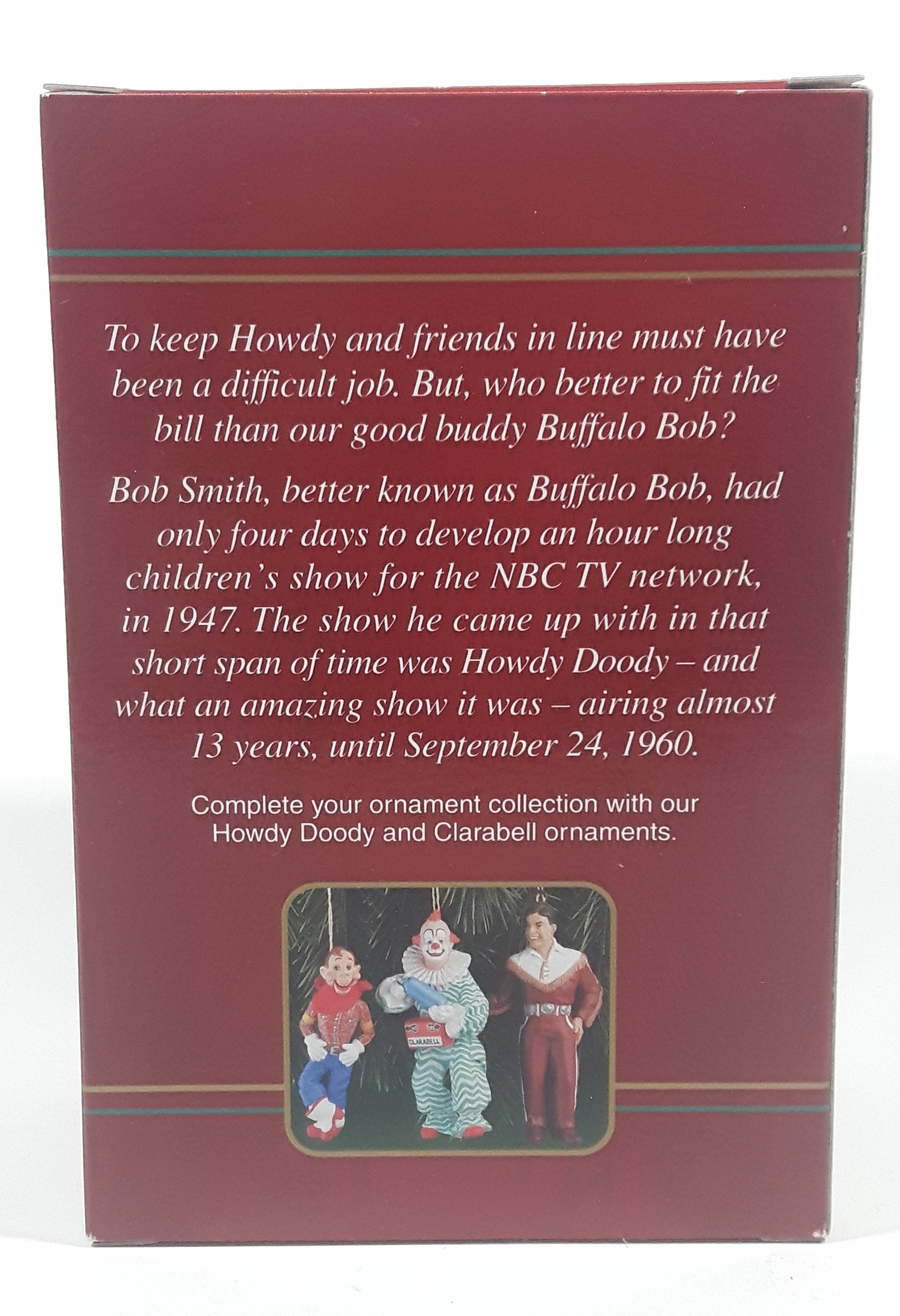 1998 Carlton Cards The Howdy Doody Show Buffalo Bob Christmas Ornament New in Box 3