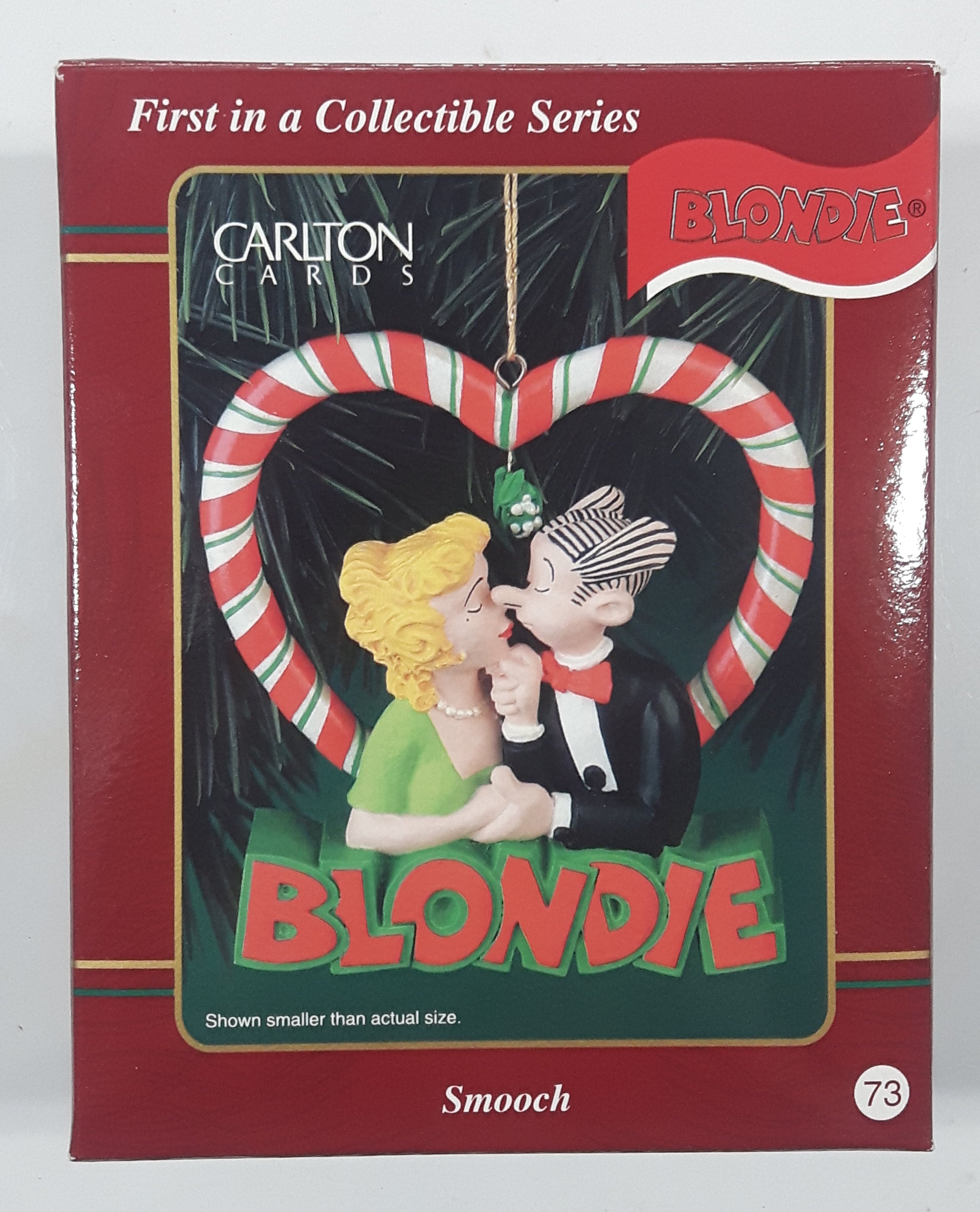 1999 Carlton Cards Blondie Smooch Christmas Ornament New in Box