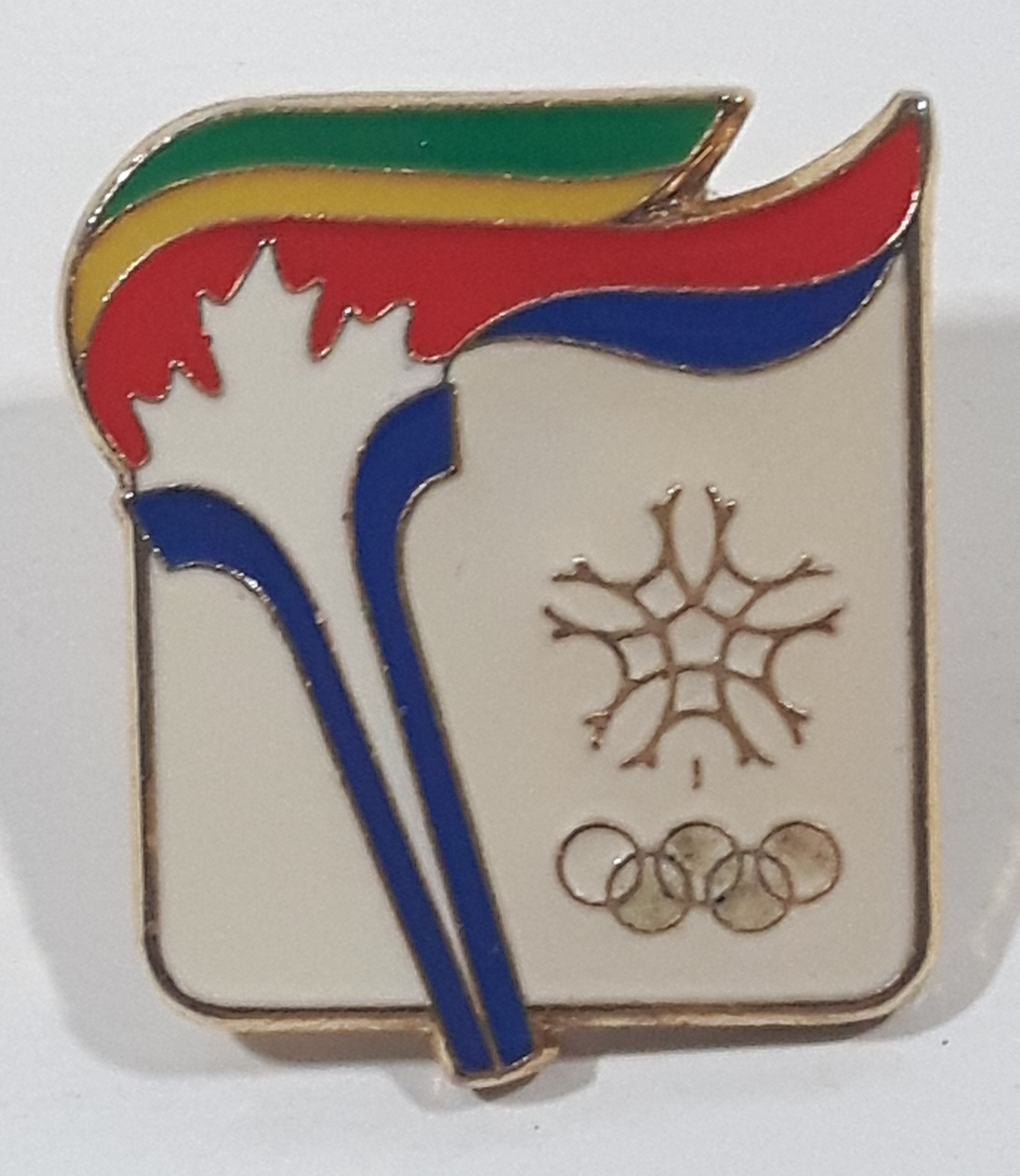 1988 Calgary Winter Olympics Enamel Metal Lapel Pin