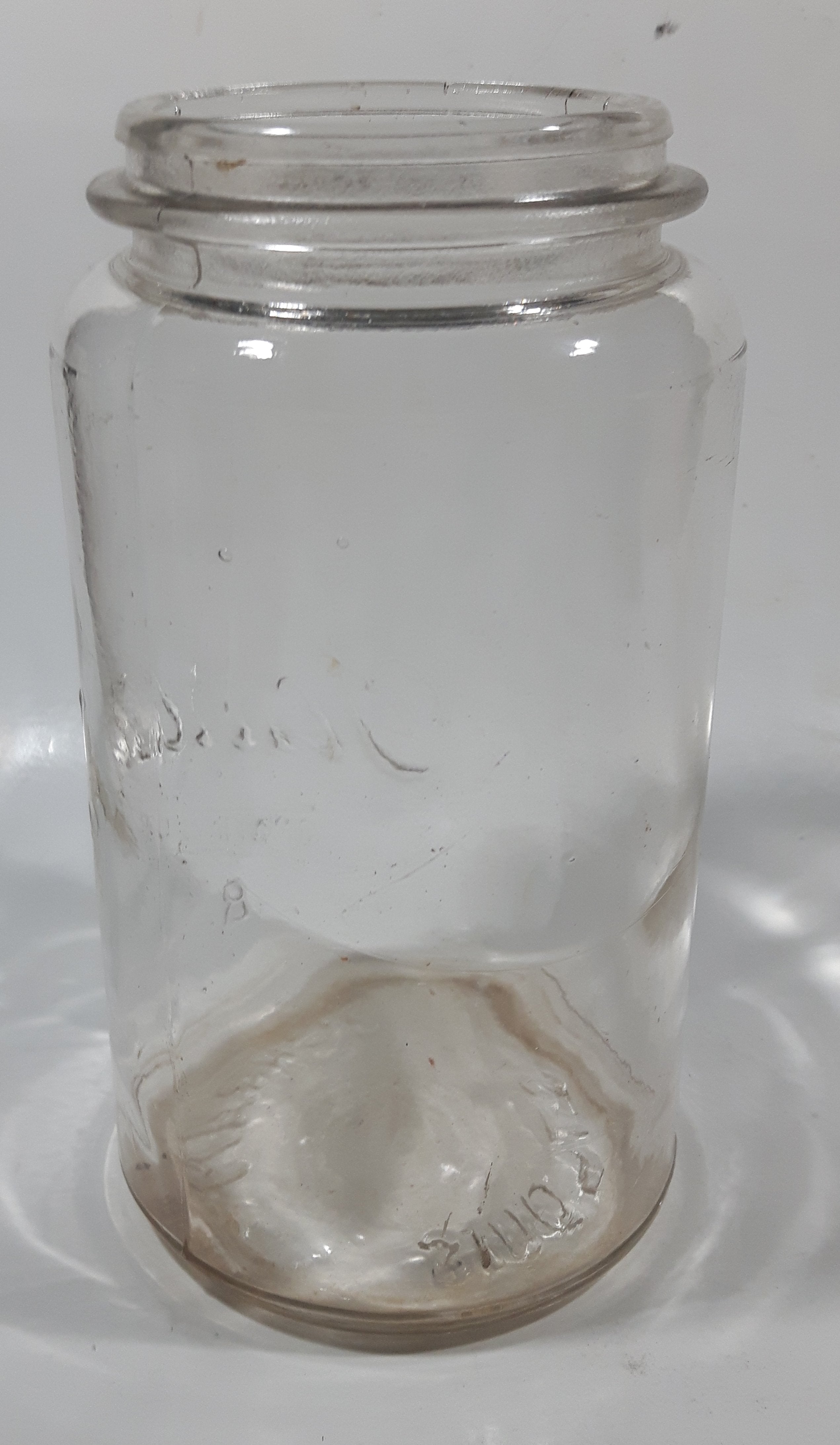 Antique Schram St. Louis Automatic Sealer B 6 3/4" Tall Embossed Glass Canning Jar 4