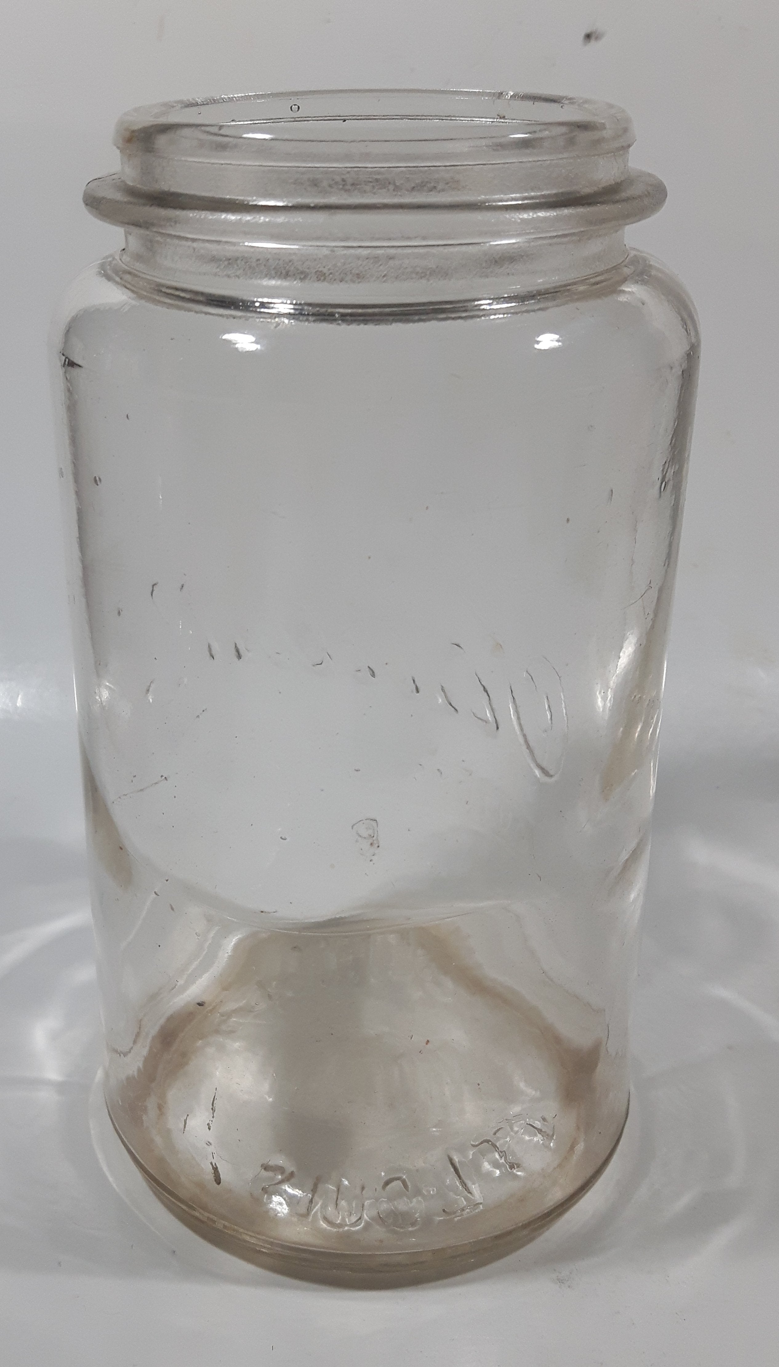 Antique Schram St. Louis Automatic Sealer B 6 3/4" Tall Embossed Glass Canning Jar 5