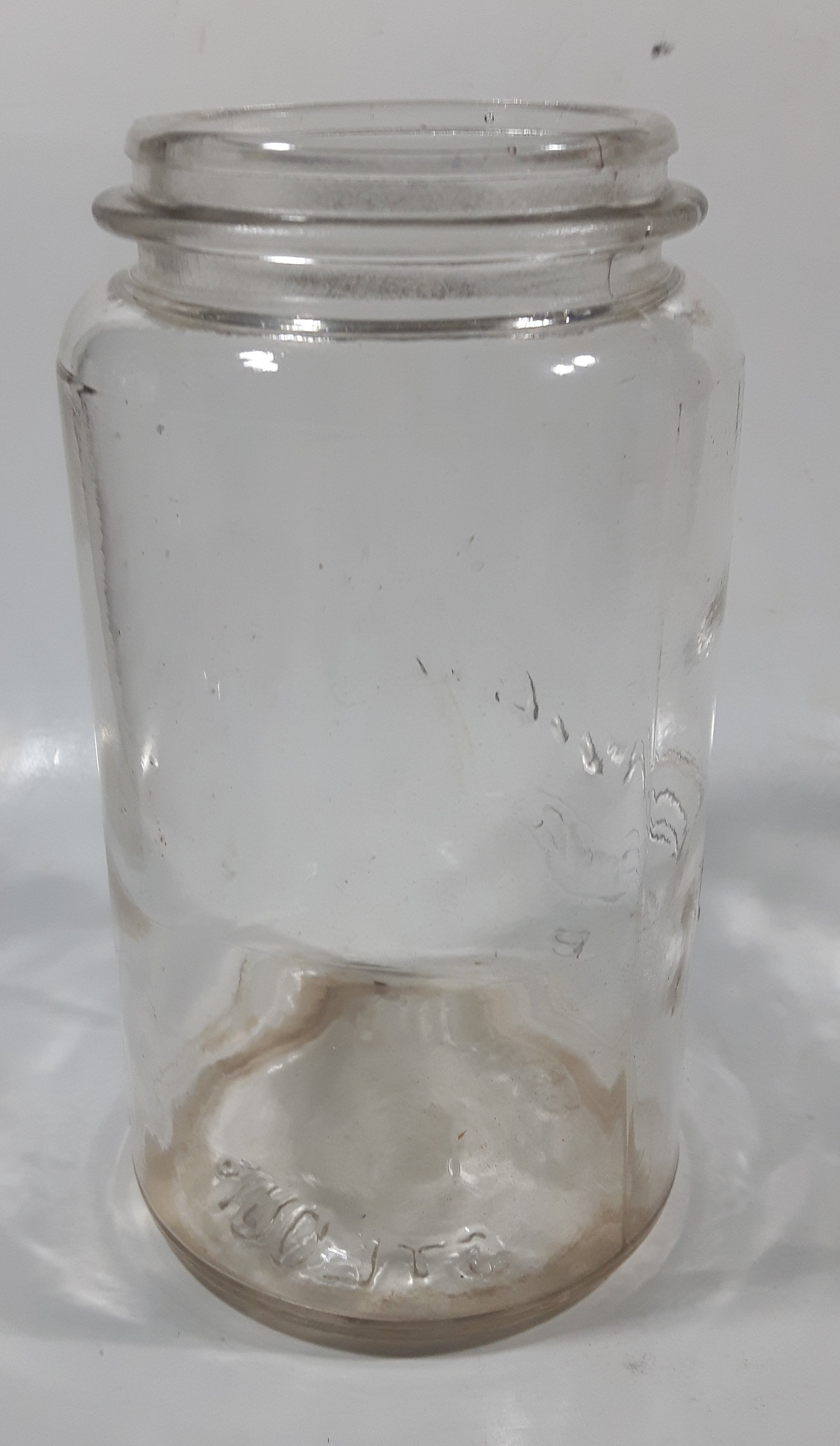 Antique Schram St. Louis Automatic Sealer B 6 3/4" Tall Embossed Glass Canning Jar 6