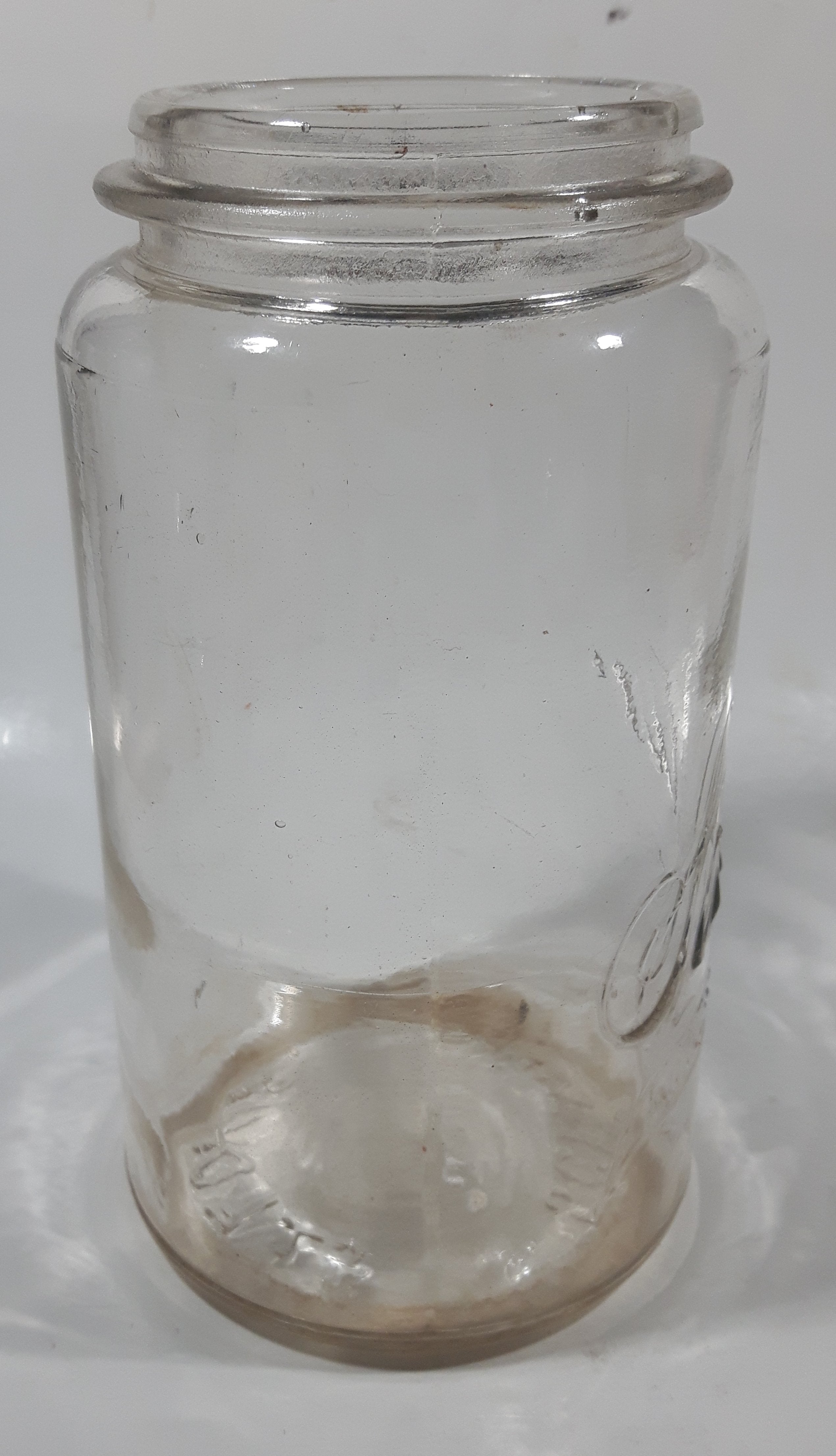 Antique Schram St. Louis Automatic Sealer B 6 3/4" Tall Embossed Glass Canning Jar 7